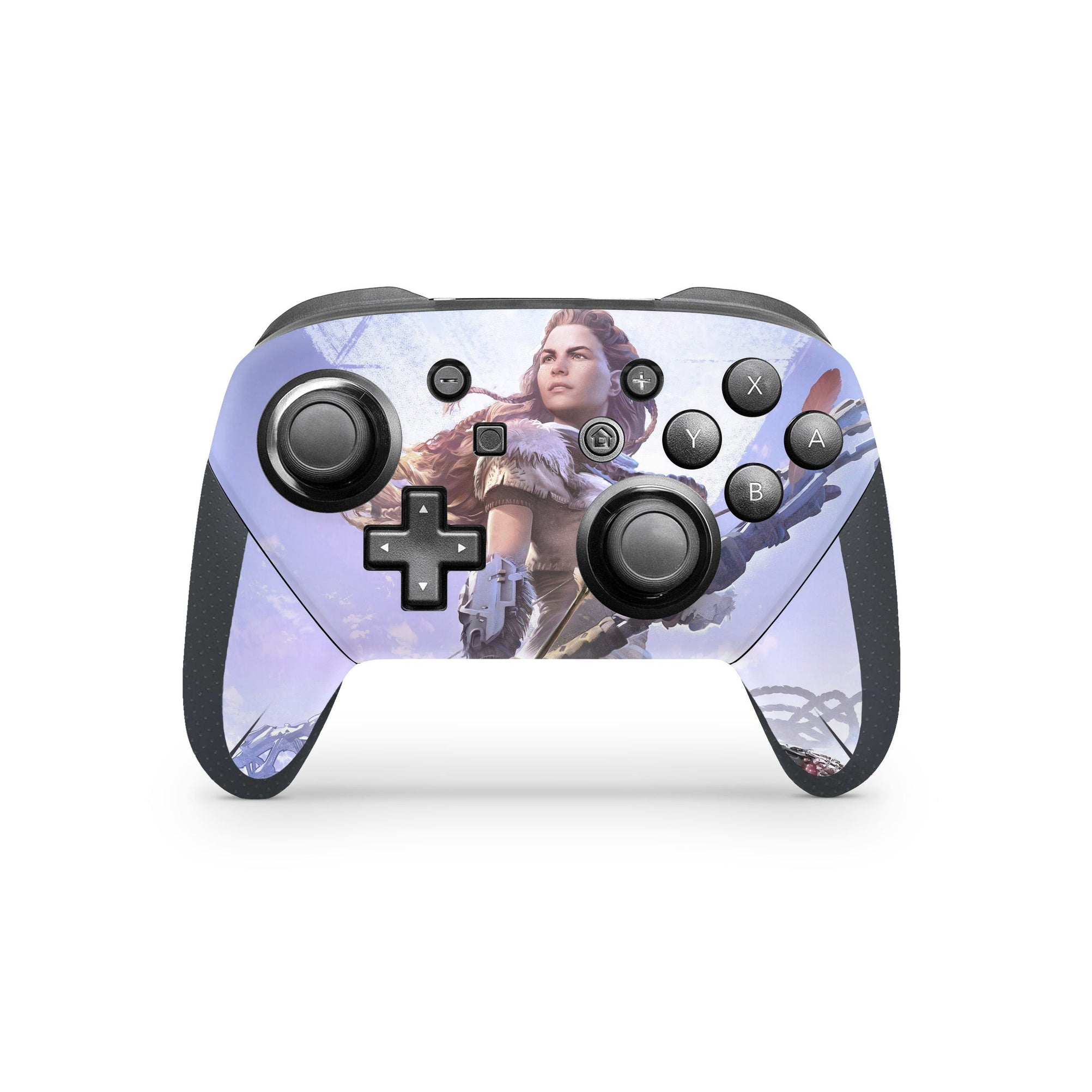 A video game skin featuring a Machine Hunter 2 design for the Nintendo Switch Pro Controller.