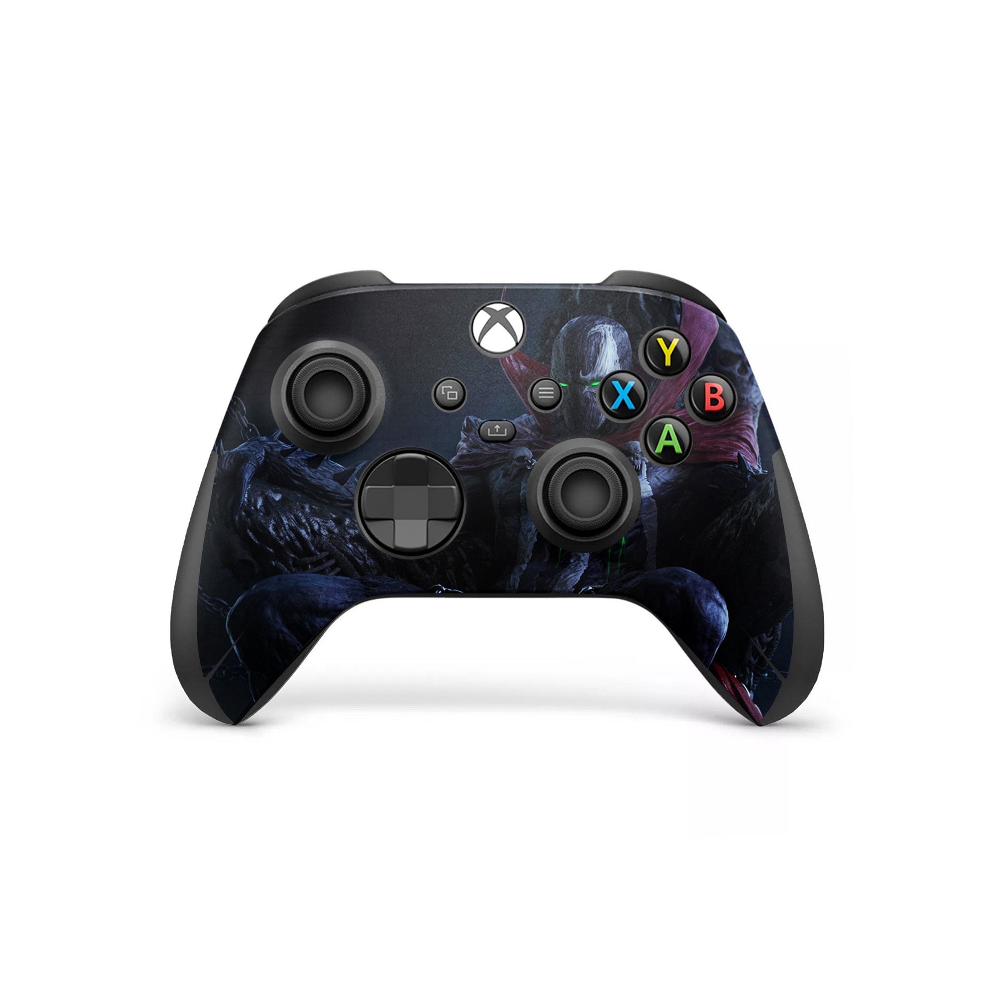 A video game skin featuring a Hellspawn Avenger 1 design for the Xbox Series X Controller.