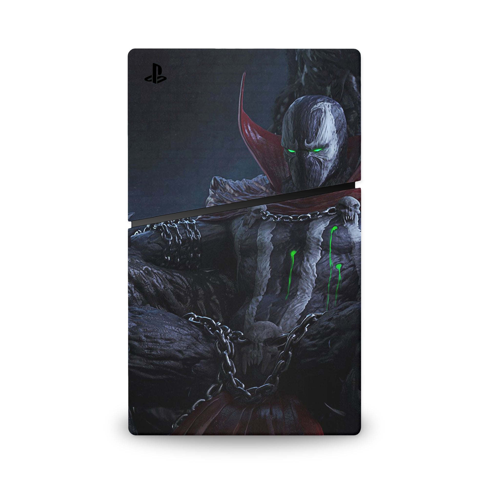 A video game skin featuring a Hellspawn Avenger 1 design for the PS5 Slim.