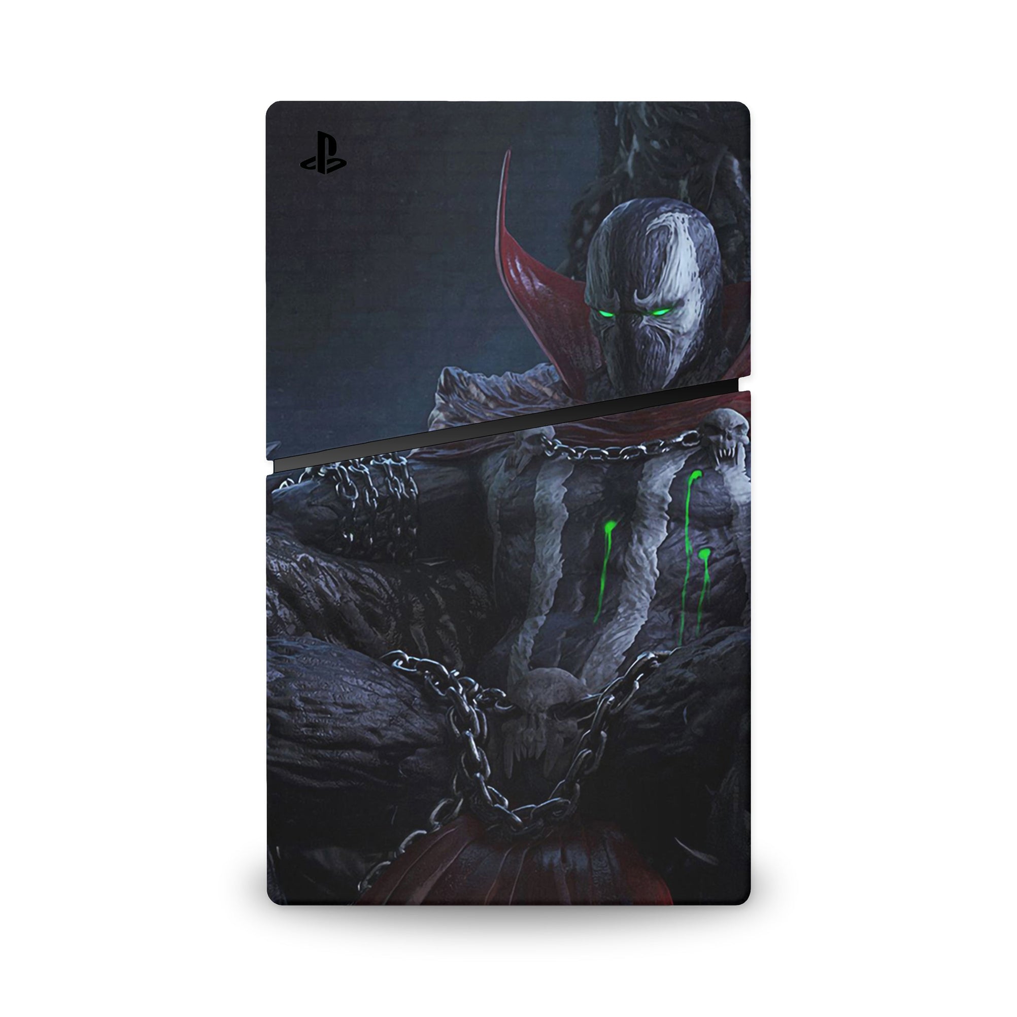 A video game skin featuring a Hellspawn Avenger 1 design for the PS5 Slim Digital.