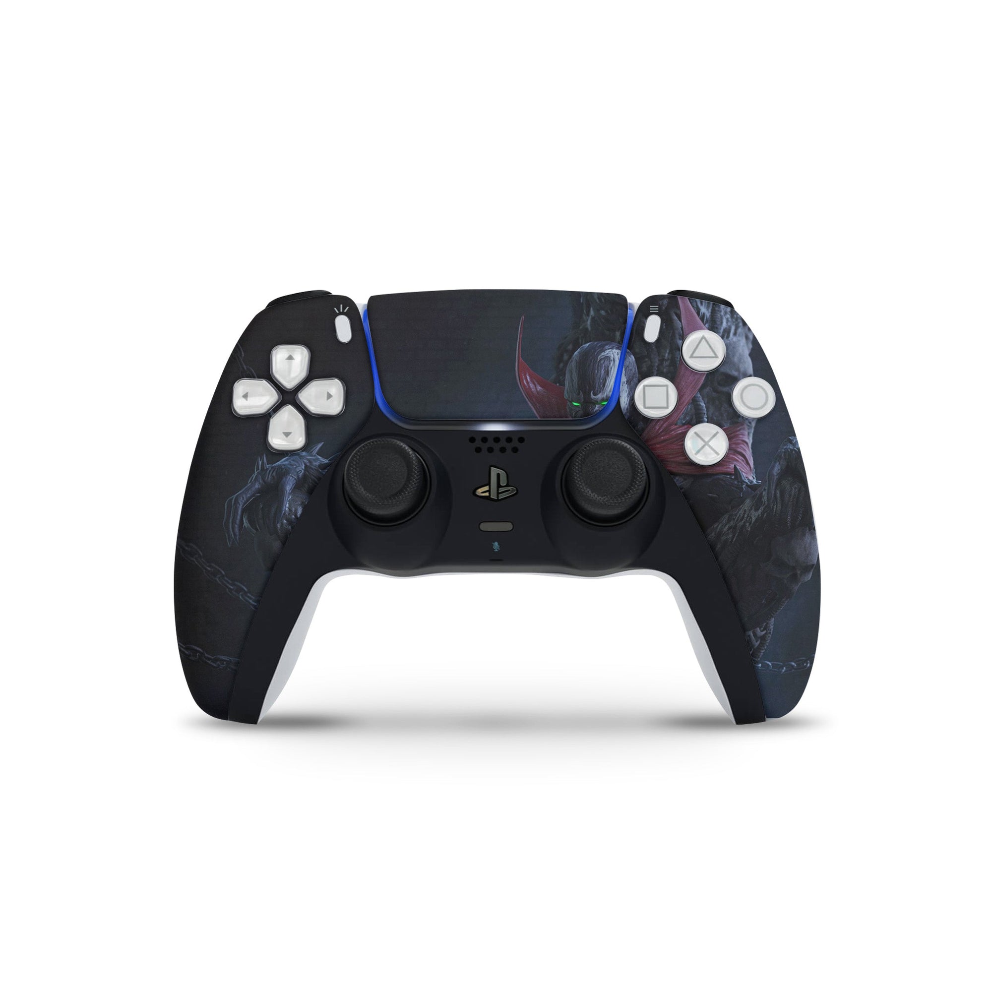 A video game skin featuring a Hellspawn Avenger 1 design for the PS5 Controller.