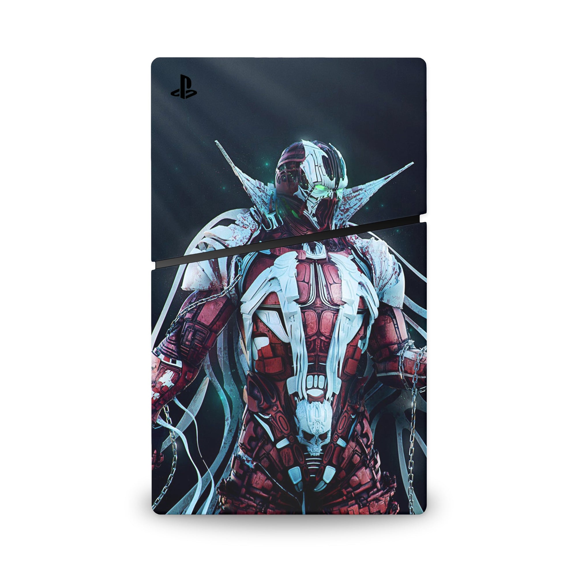 A video game skin featuring a Hellspawn Avenger 2 design for the PS5 Slim Digital.