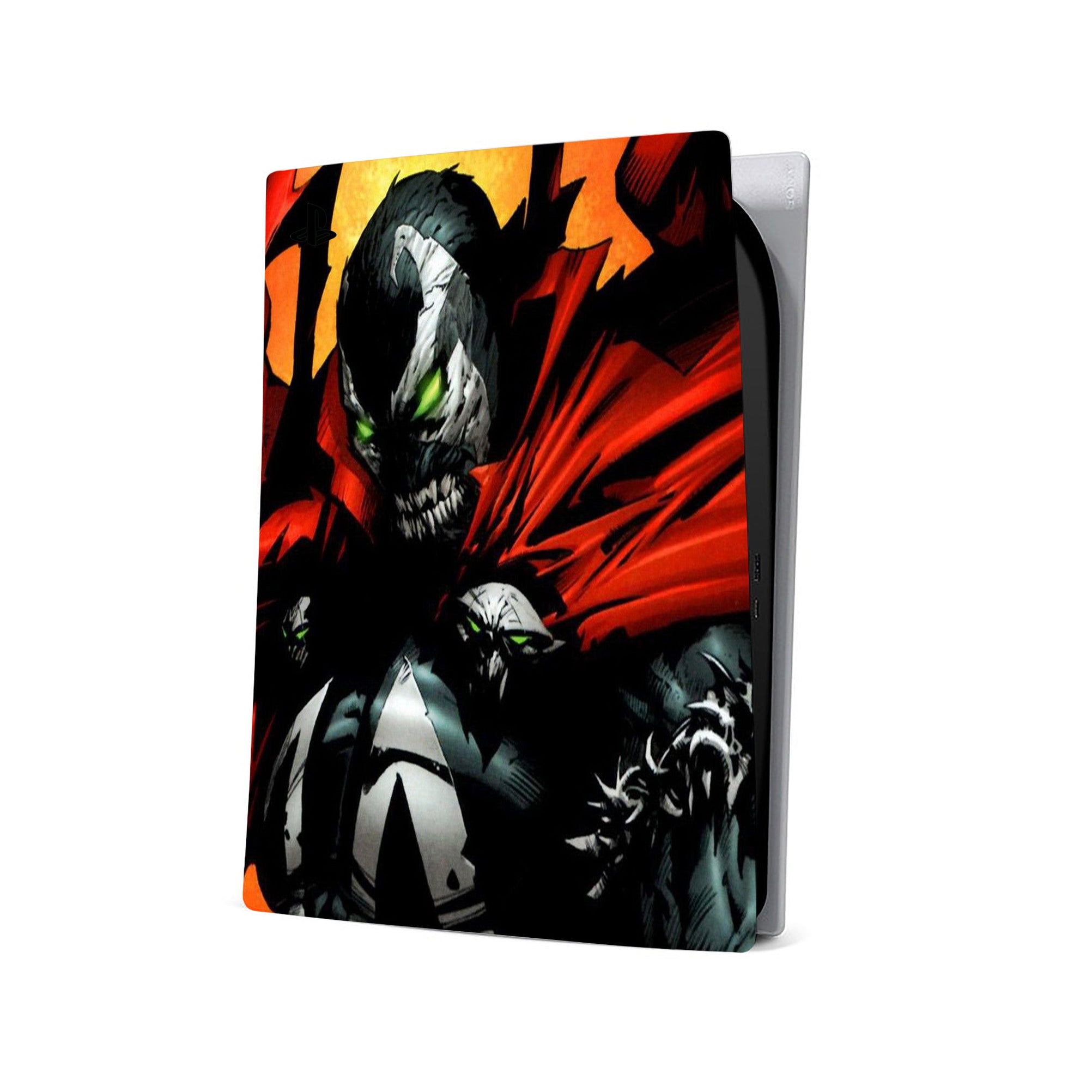 A video game skin featuring a Hellspawn Avenger 3 design for the PS5 Digital.