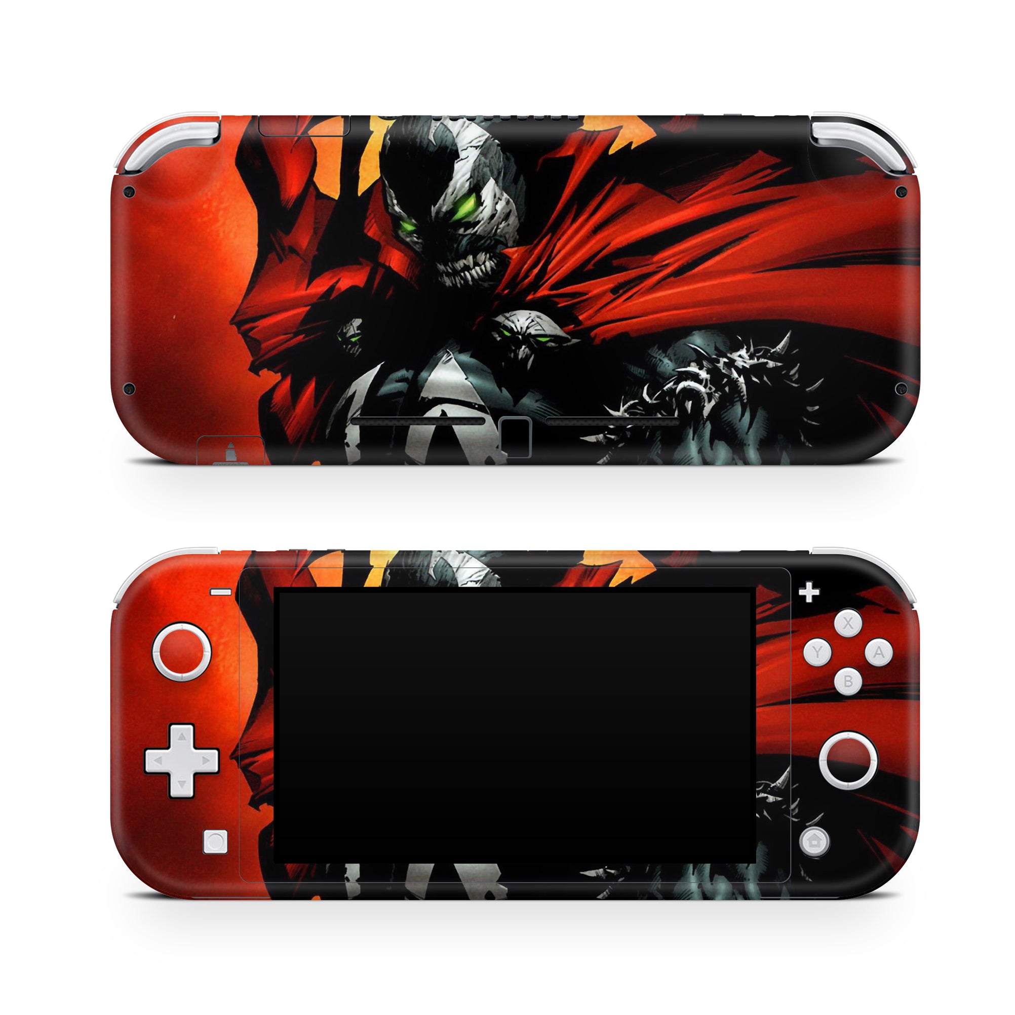 A video game skin featuring a Hellspawn Avenger 3 design for the Nintendo Switch Lite.