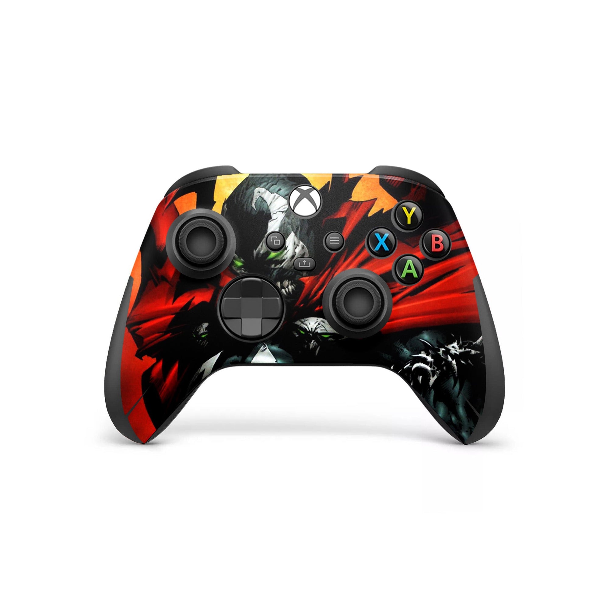 A video game skin featuring a Hellspawn Avenger 3 design for the Xbox Series X Controller.