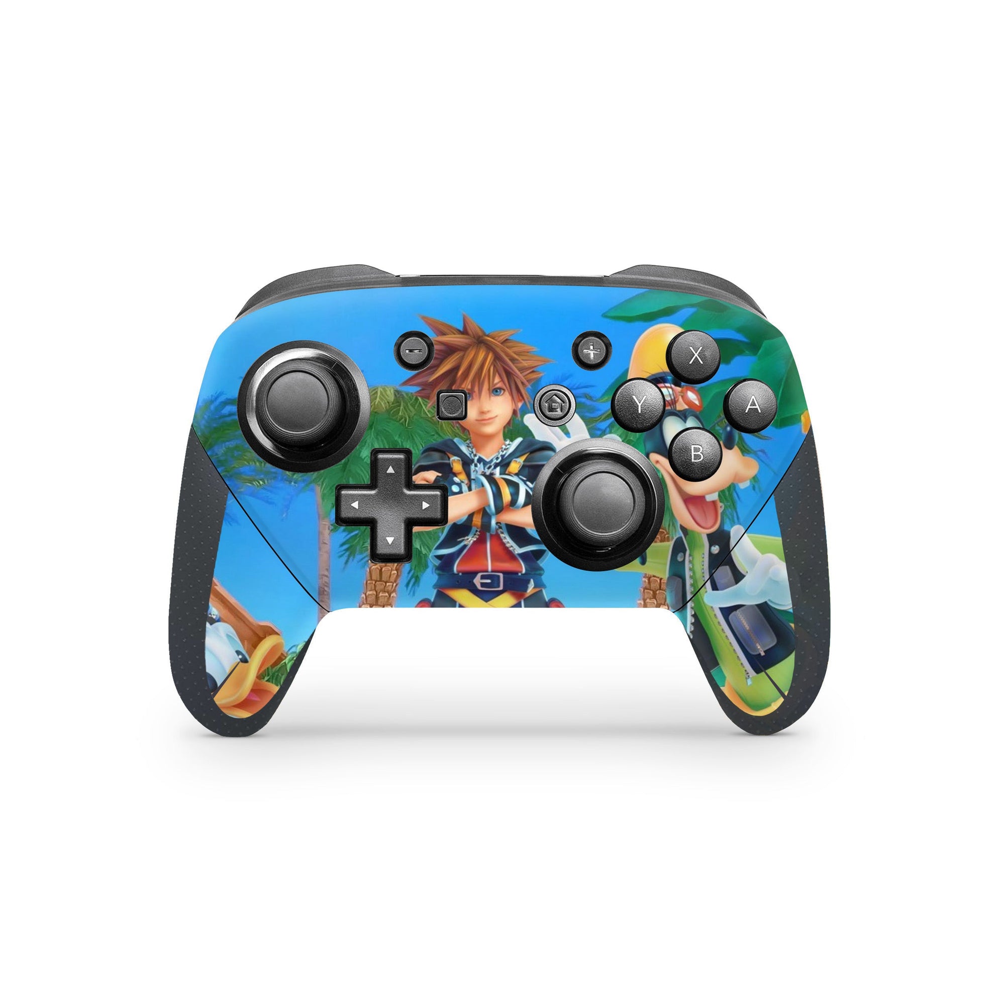 A video game skin featuring a Keyblade Hero 1 design for the Nintendo Switch Pro Controller.