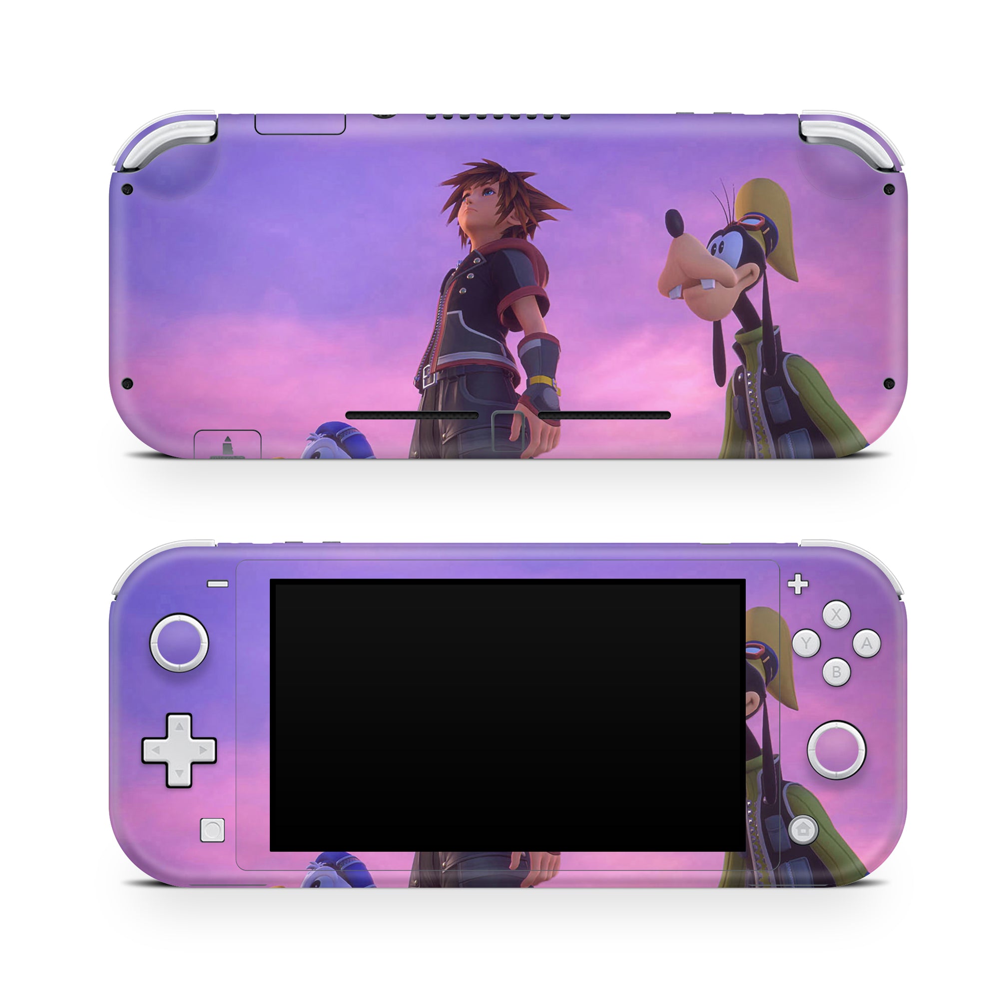 A video game skin featuring a Keyblade Hero 4 design for the Nintendo Switch Lite.