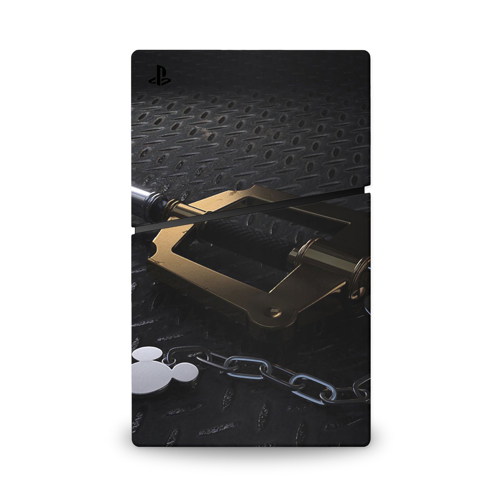 A video game skin featuring a Keyblade Hero 6 design for the PS5 Slim.