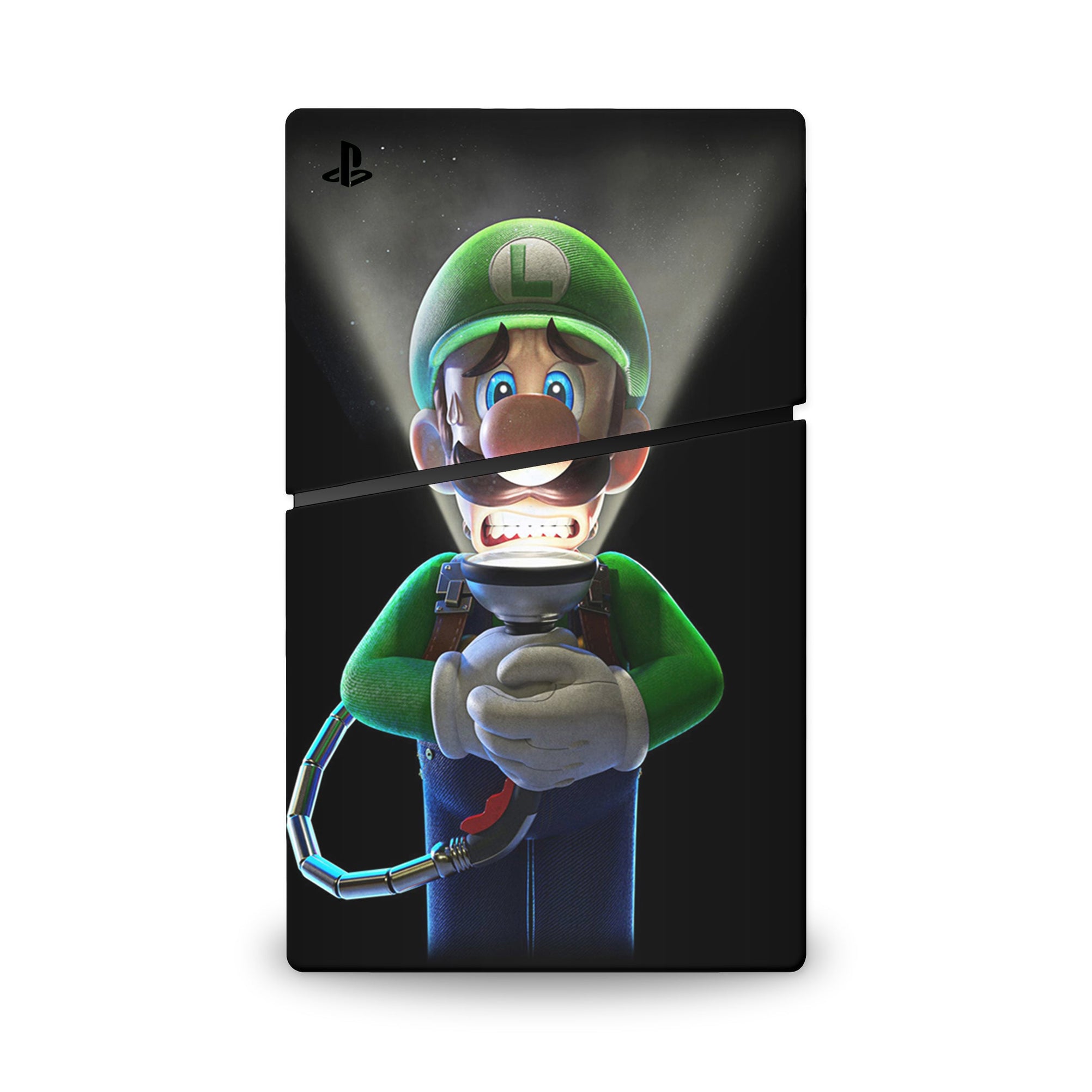 A video game skin featuring a Green Plumber design for the PS5 Slim.