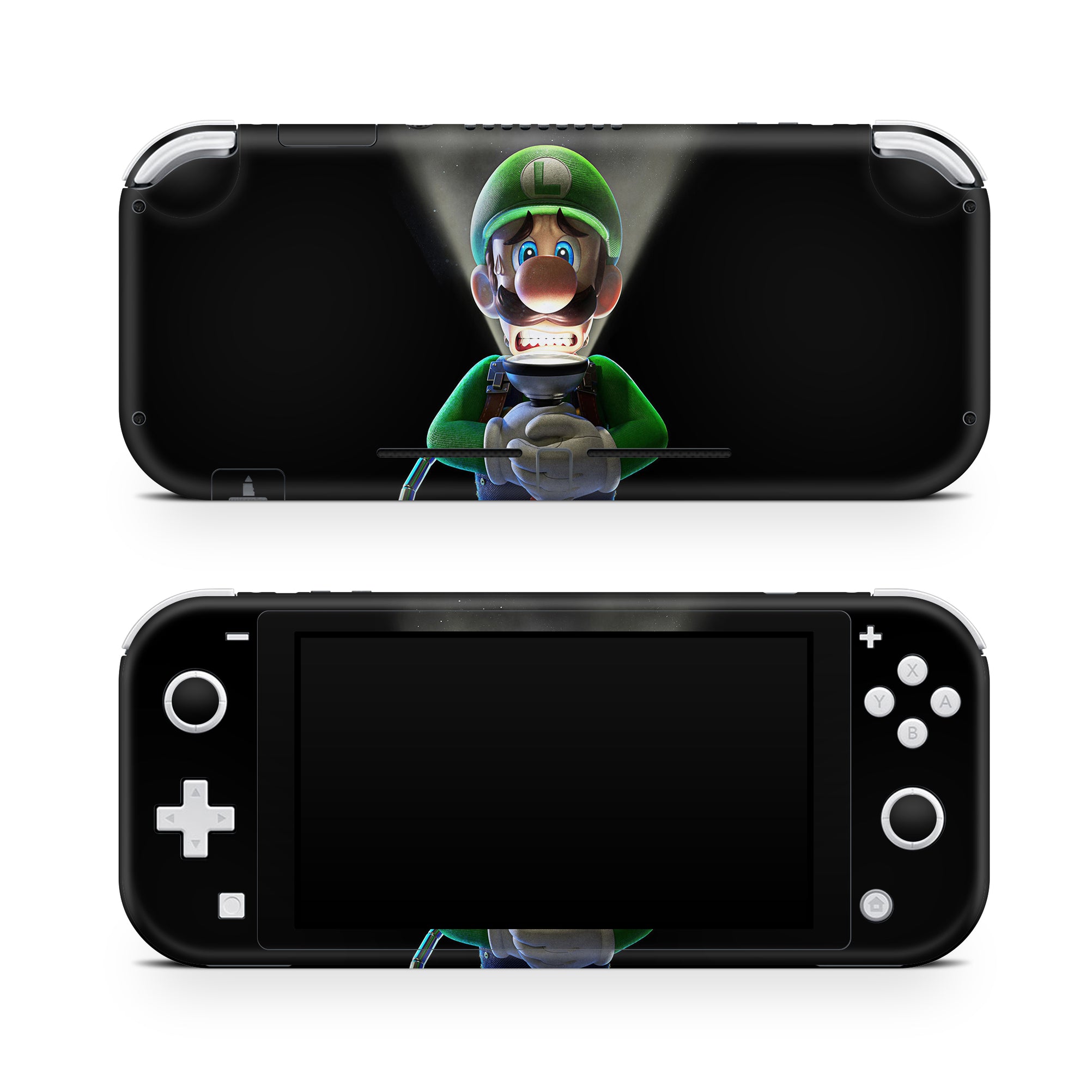 A video game skin featuring a Green Plumber design for the Nintendo Switch Lite.