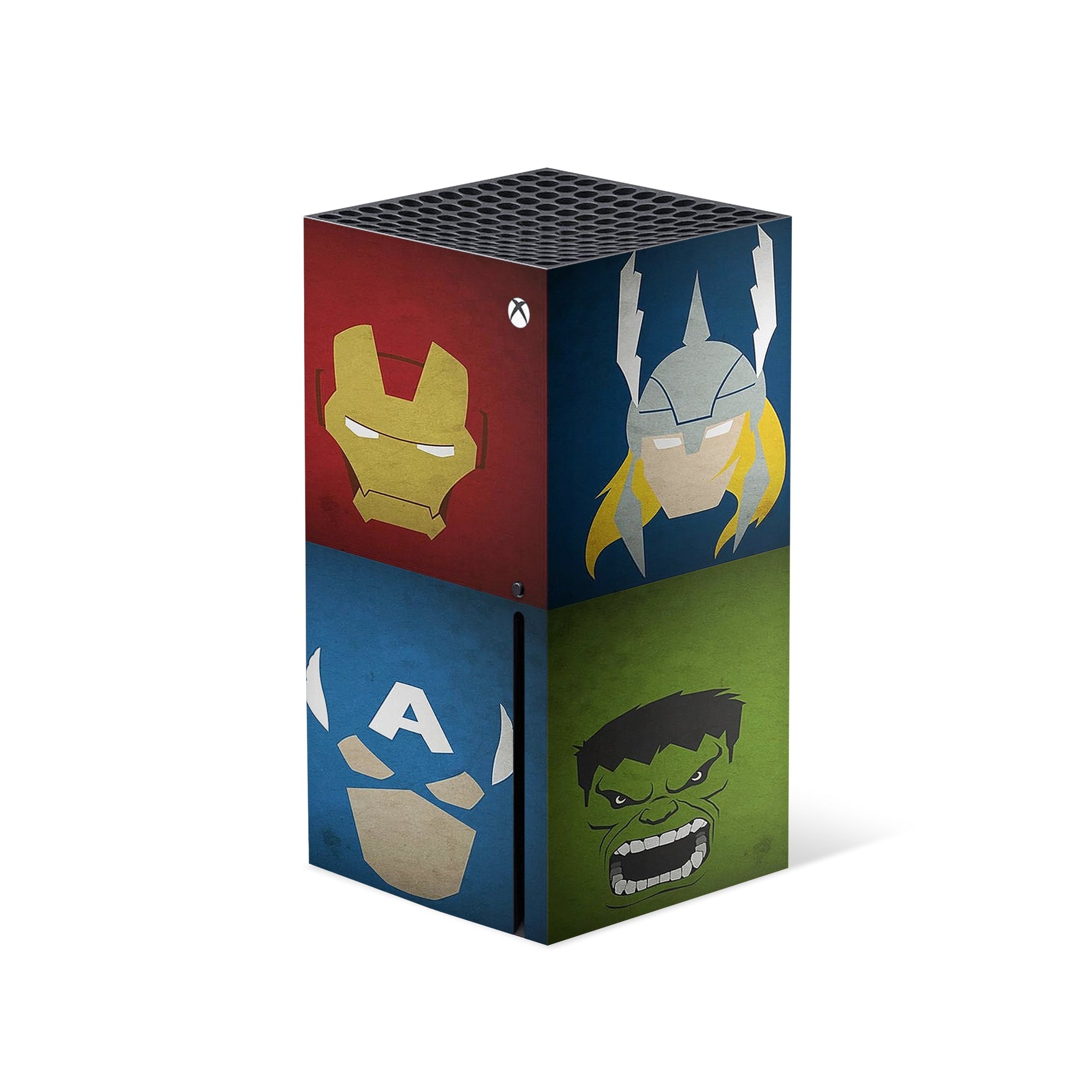 A video game skin featuring a Earth's Mightiest Heroes 1 design for the Xbox Series X.