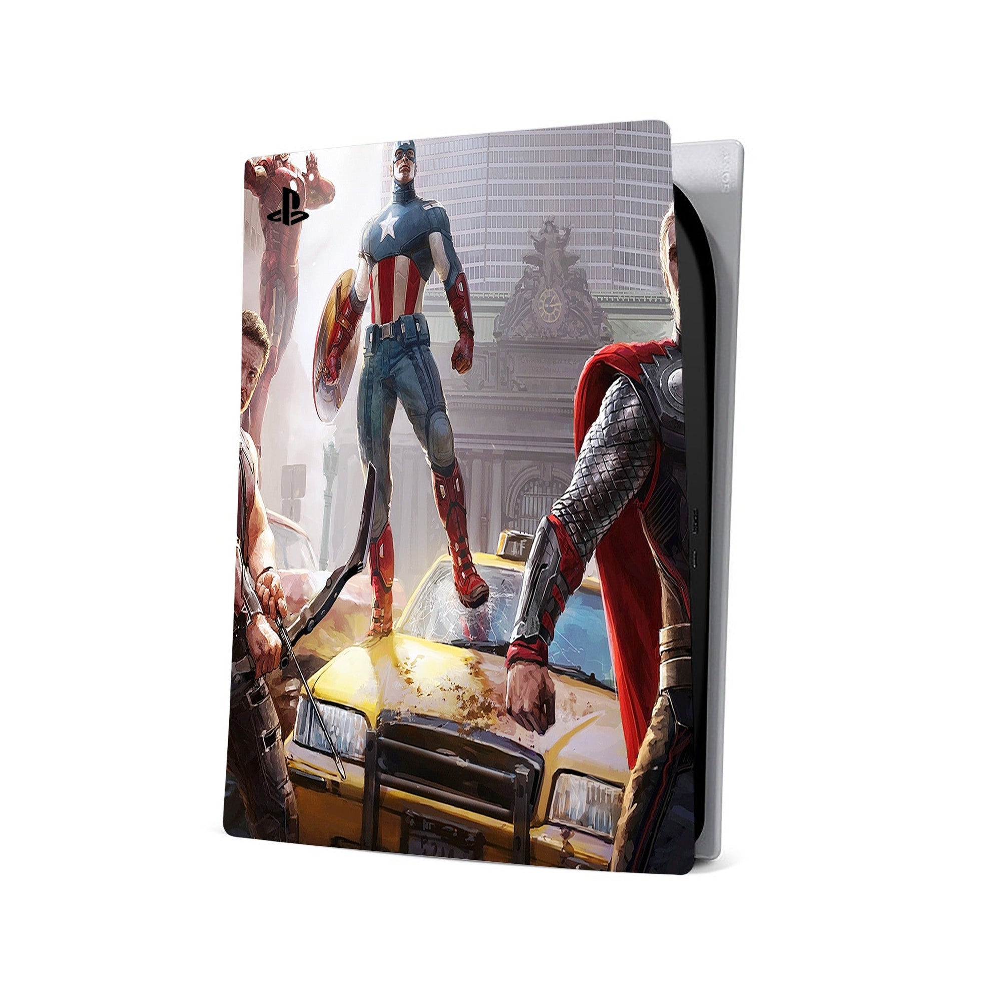 A video game skin featuring a Earth's Mightiest Heroes 2 design for the PS5.