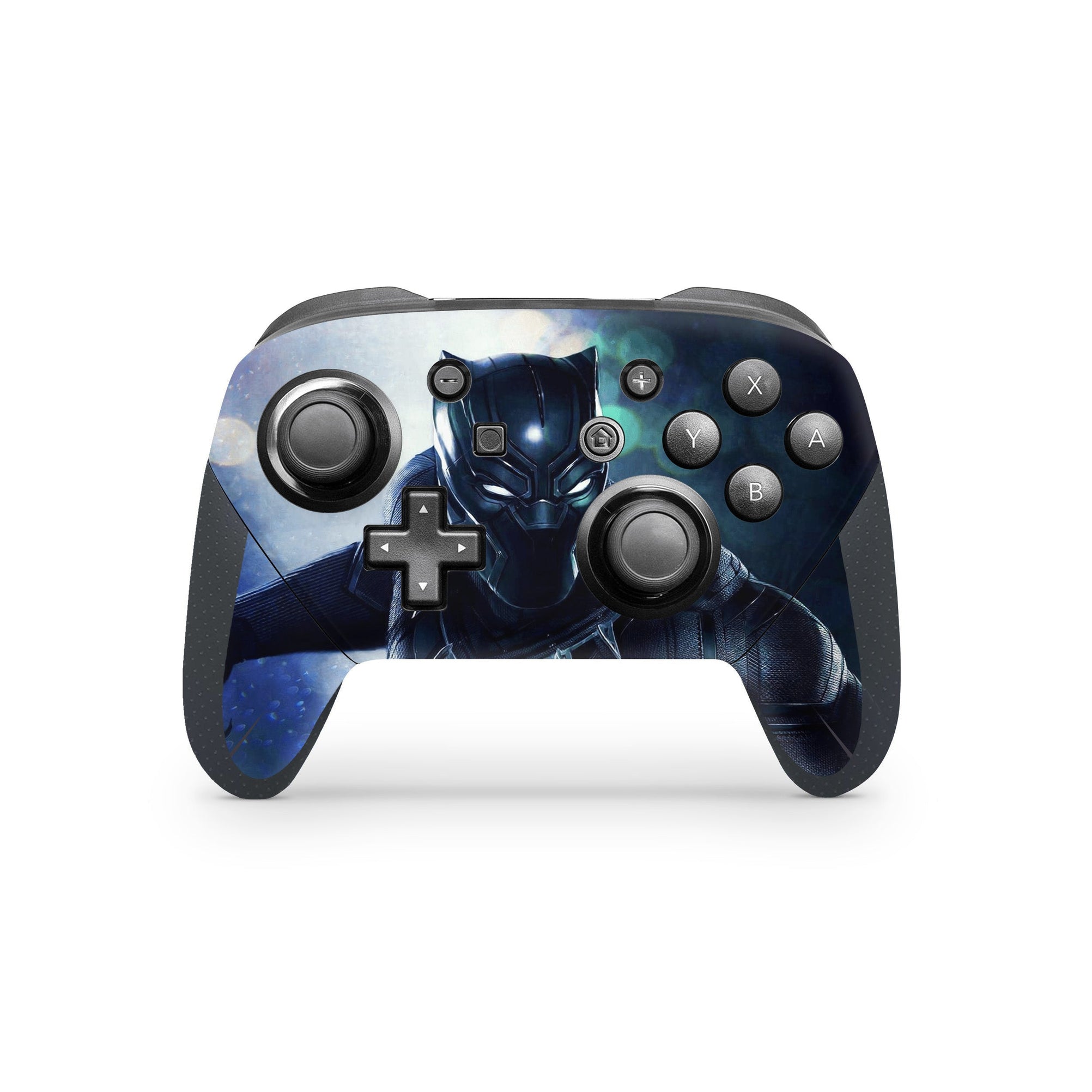 A video game skin featuring a Panther Sovereign King 1 design for the Nintendo Switch Pro Controller.