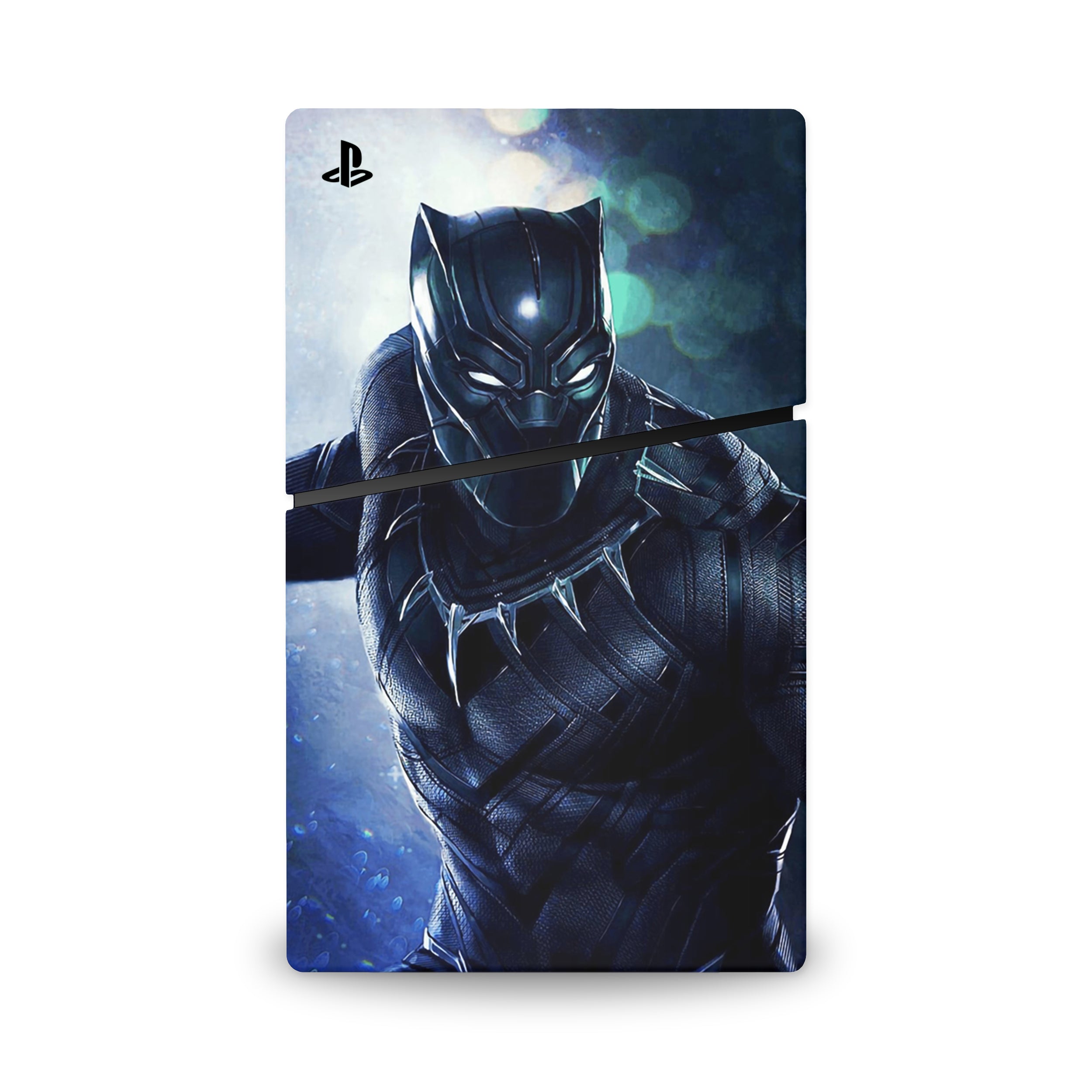 A video game skin featuring a Panther Sovereign King 1 design for the PS5 Slim.