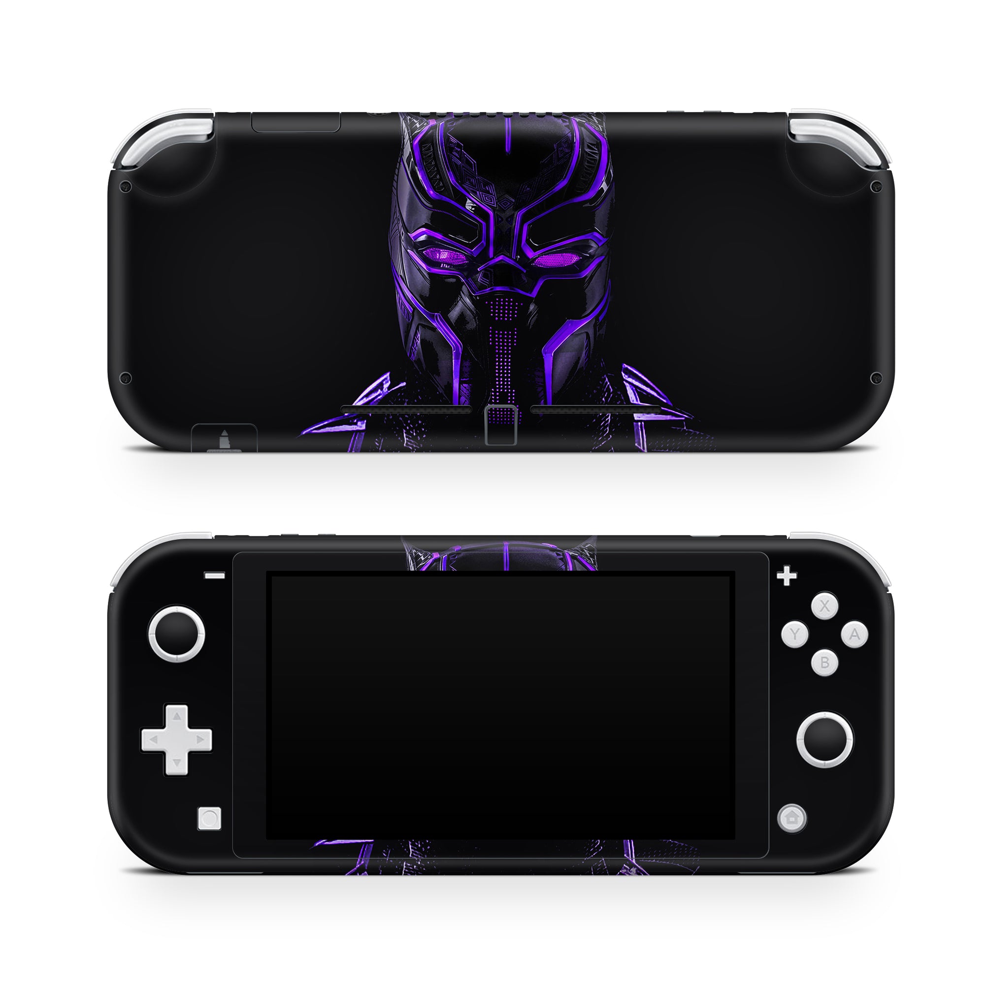 A video game skin featuring a Panther Sovereign King 2 design for the Nintendo Switch Lite.