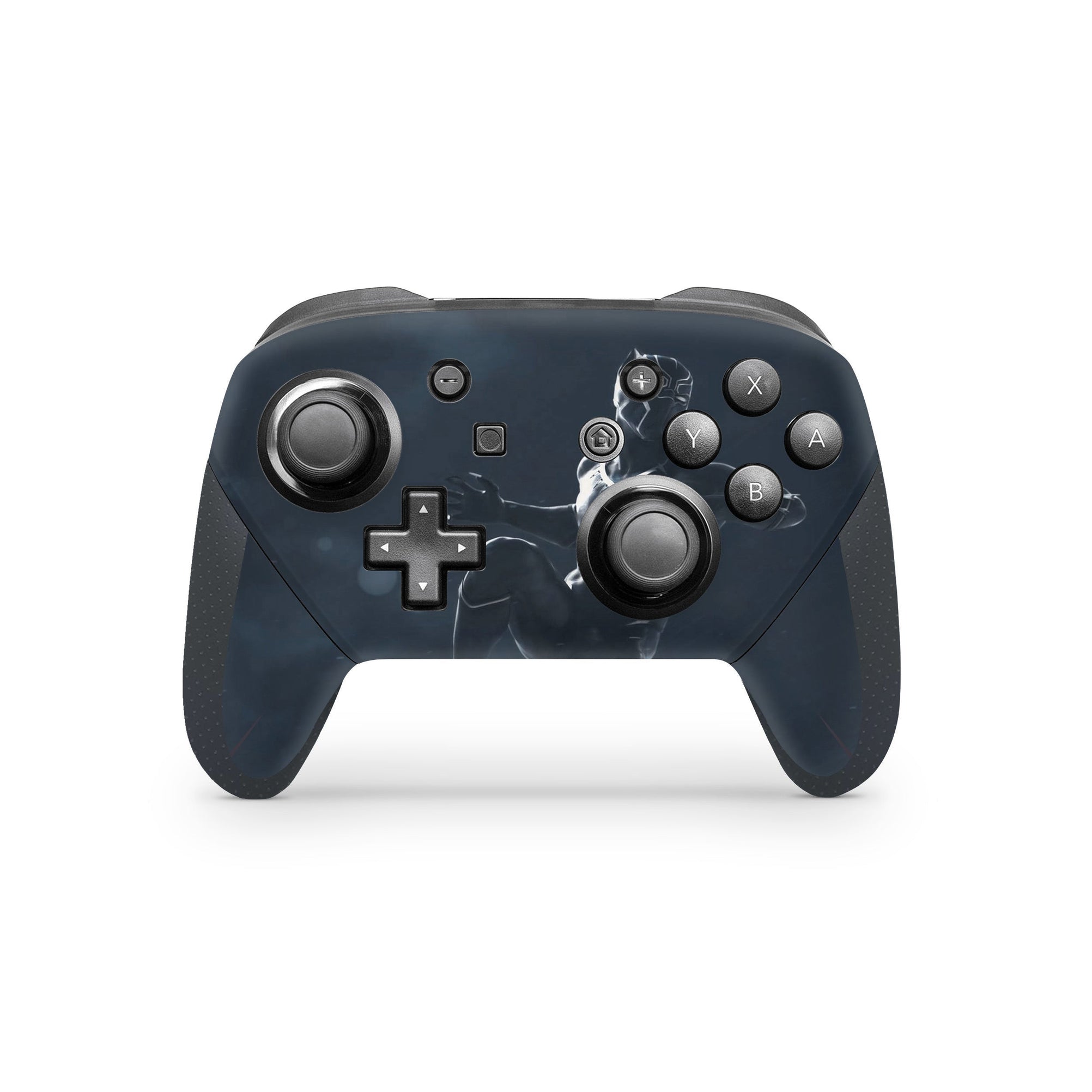 A video game skin featuring a Panther Sovereign King 3 design for the Nintendo Switch Pro Controller.