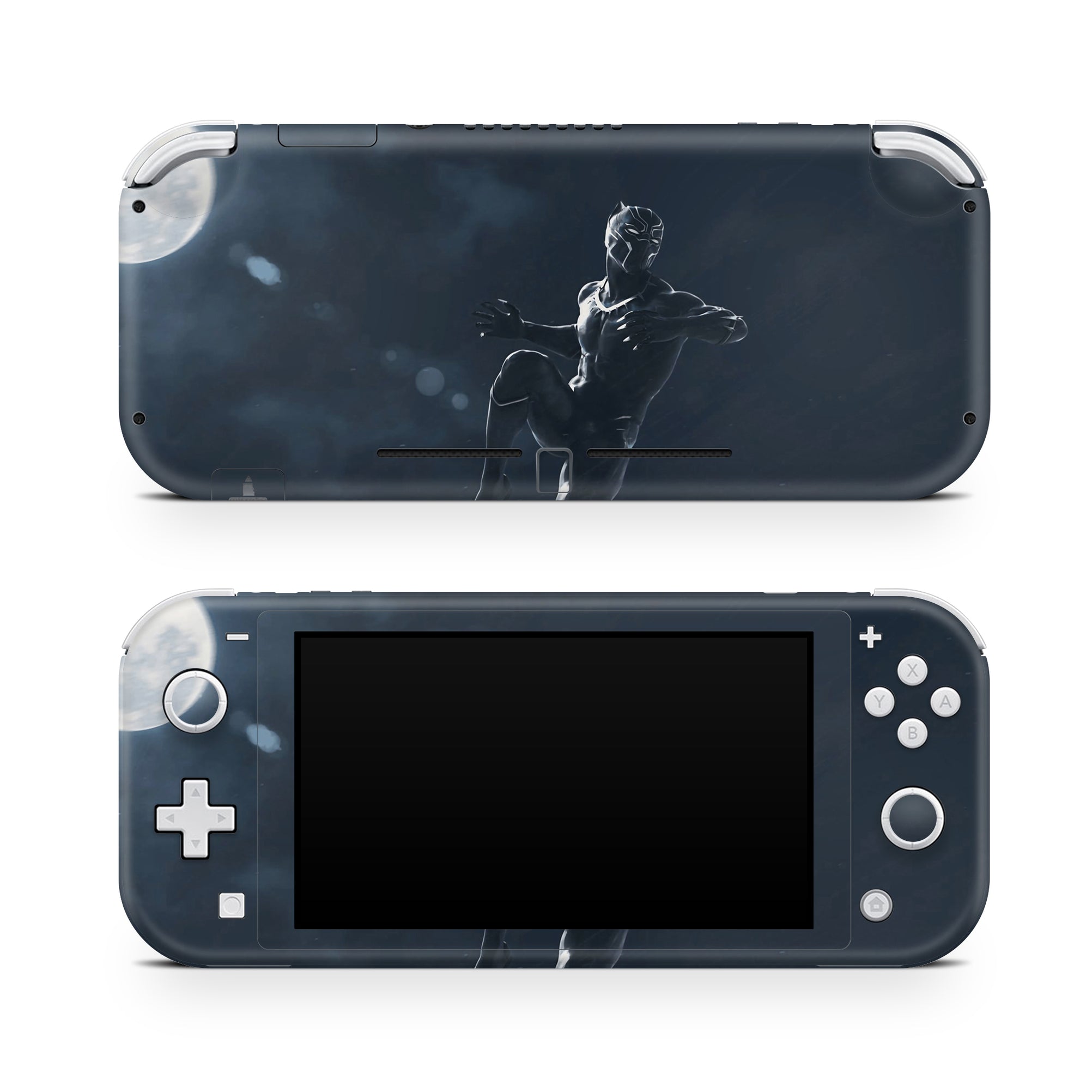 A video game skin featuring a Panther Sovereign King 3 design for the Nintendo Switch Lite.