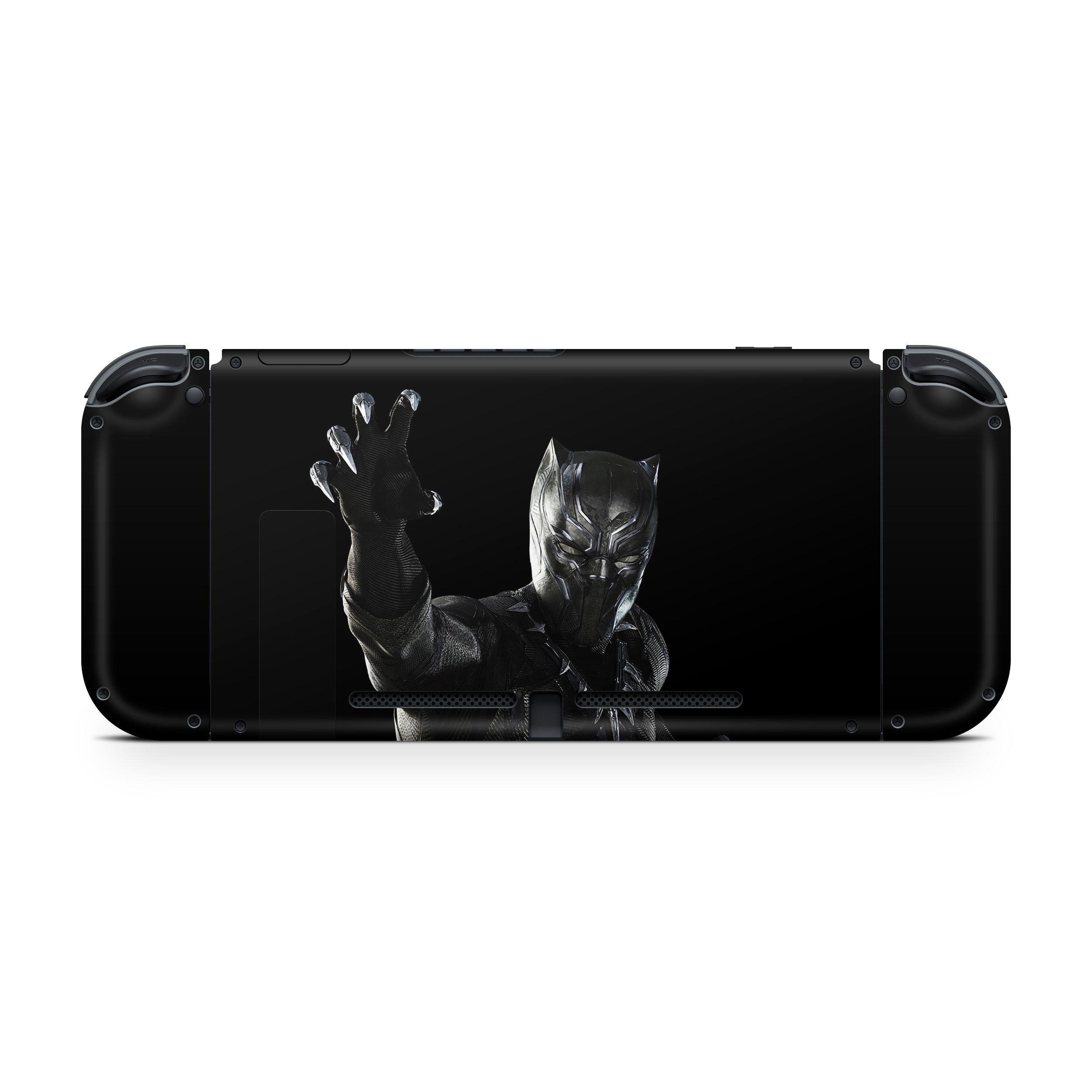 A video game skin featuring a Panther Sovereign King 4 design for the Nintendo Switch.