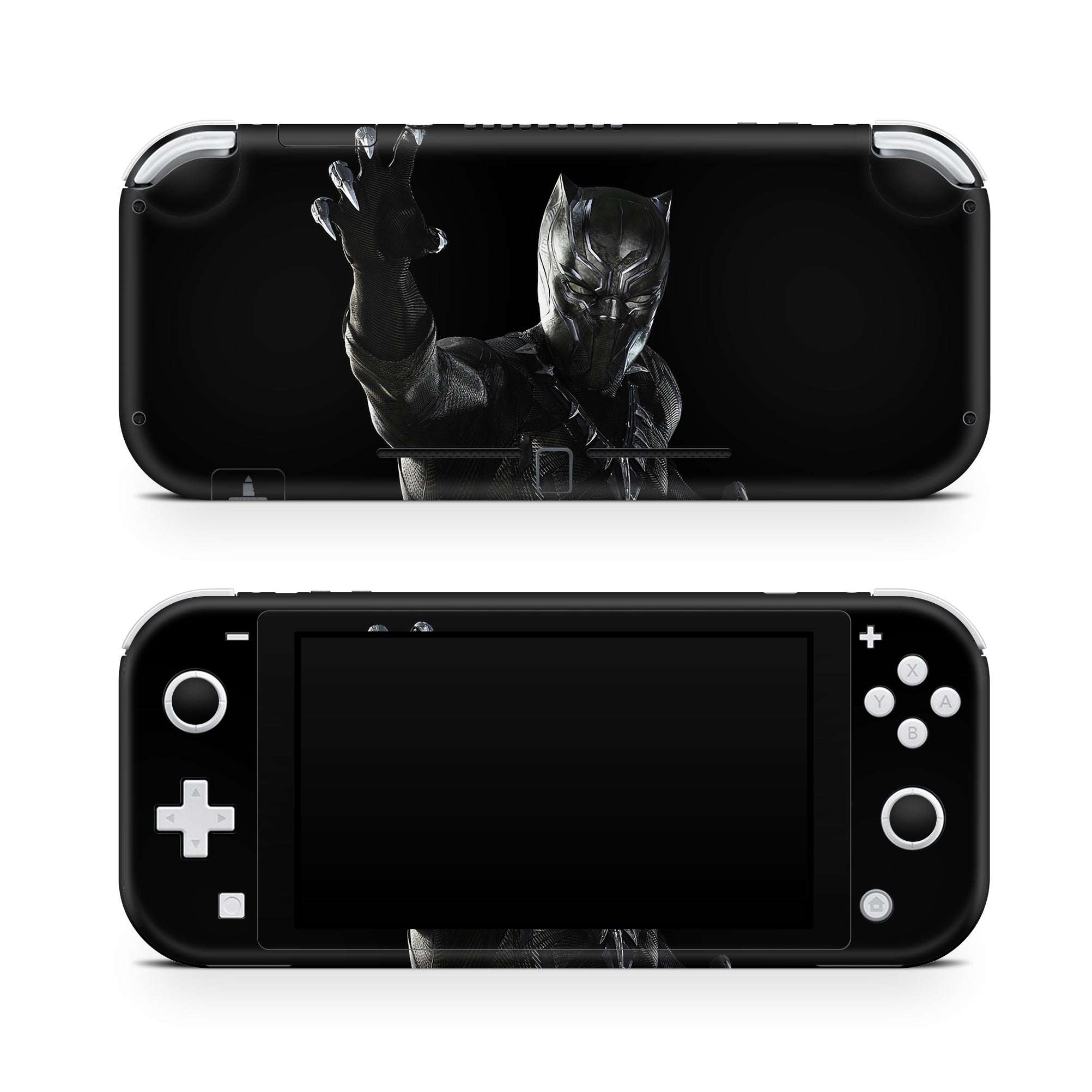 A video game skin featuring a Panther Sovereign King 4 design for the Nintendo Switch Lite.