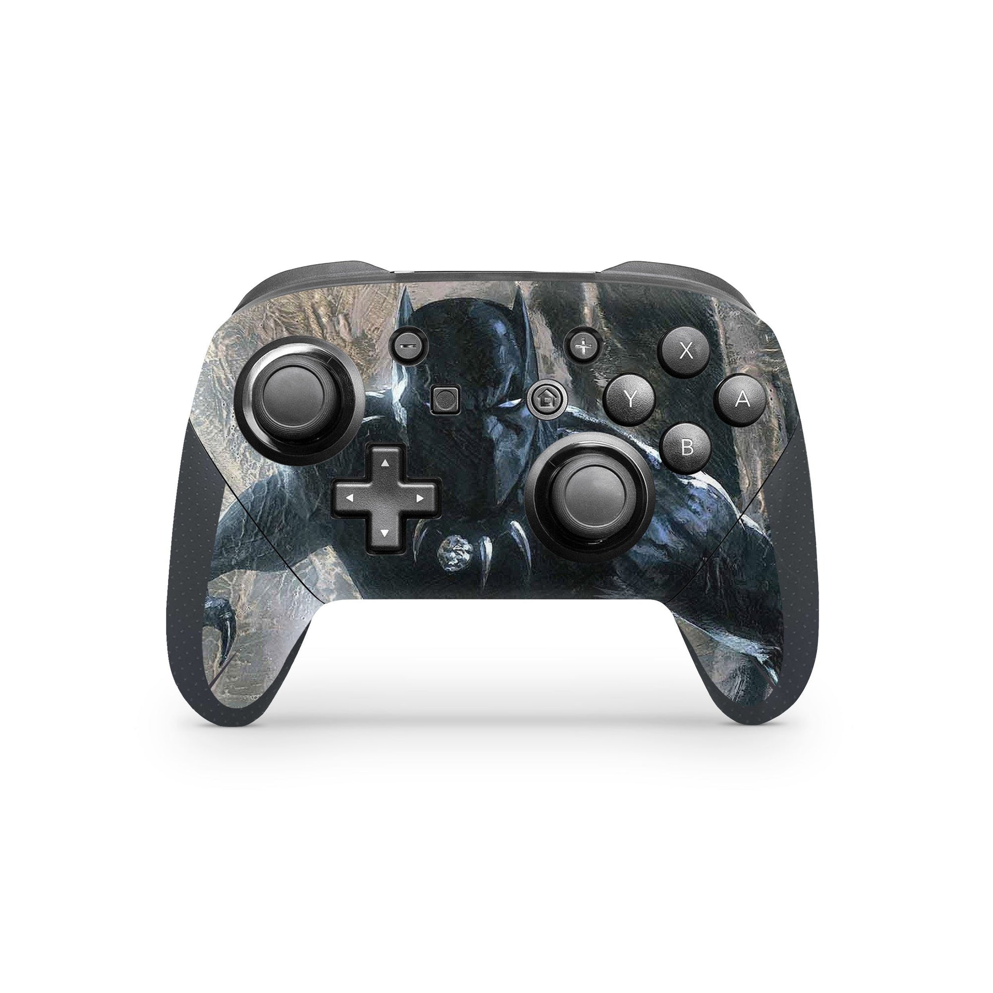 A video game skin featuring a Panther Sovereign King 5 design for the Nintendo Switch Pro Controller.