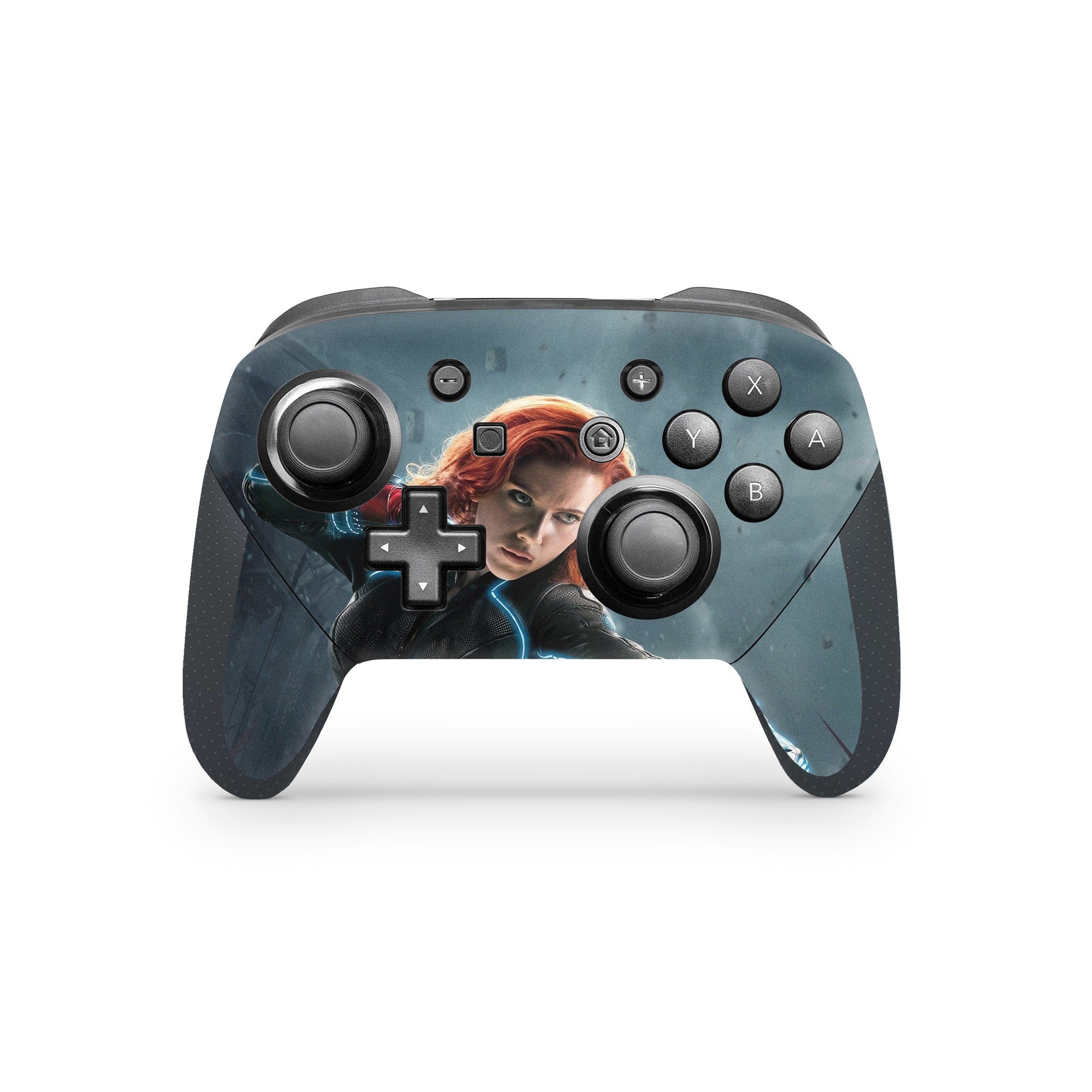 A video game skin featuring a Crimson Shadow 1 design for the Nintendo Switch Pro Controller.