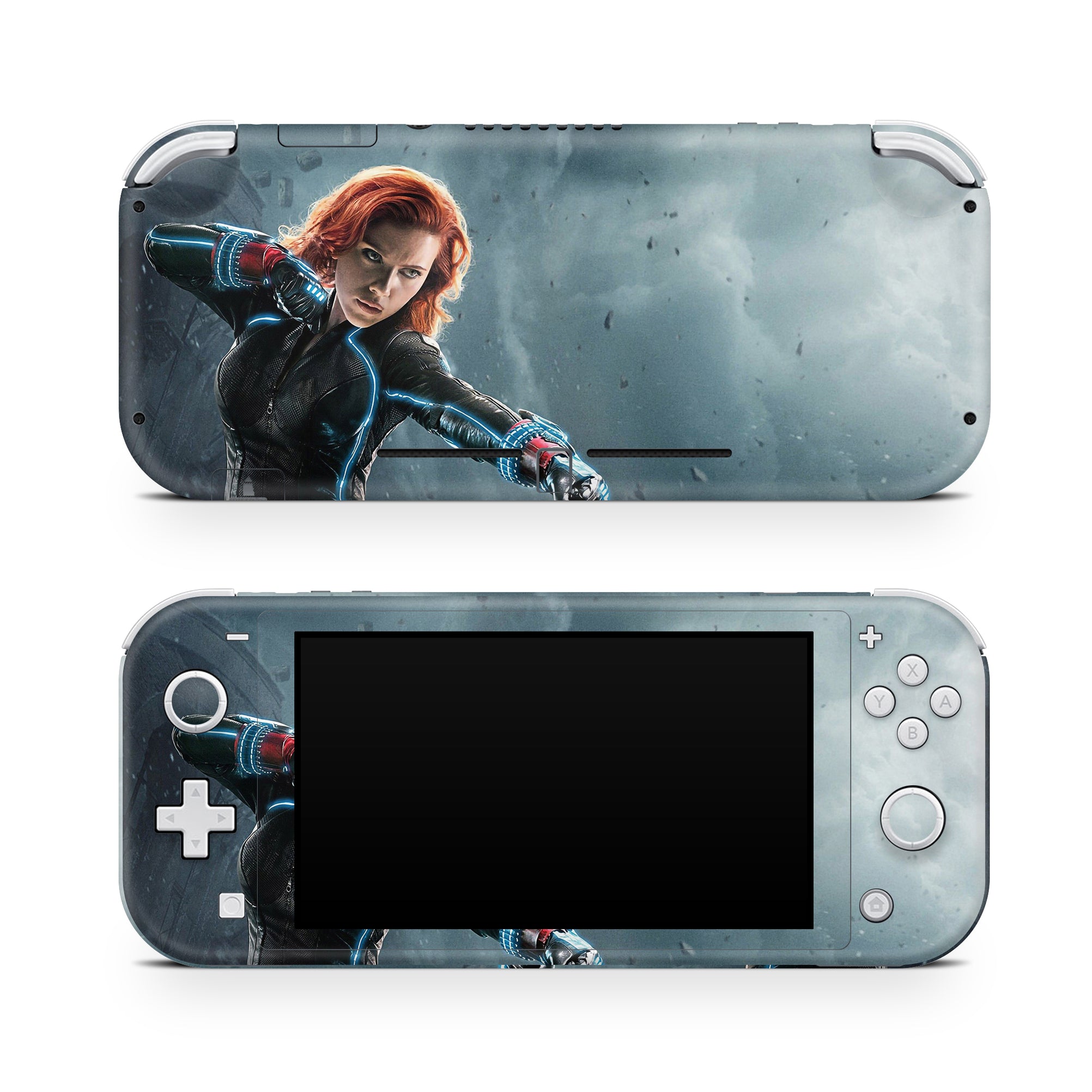 A video game skin featuring a Crimson Shadow 1 design for the Nintendo Switch Lite.