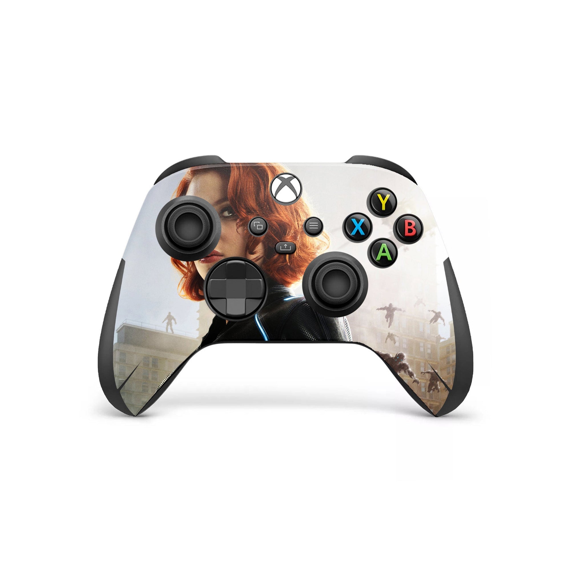 A video game skin featuring a Crimson Shadow 3 design for the Xbox Series Wireless Controller.