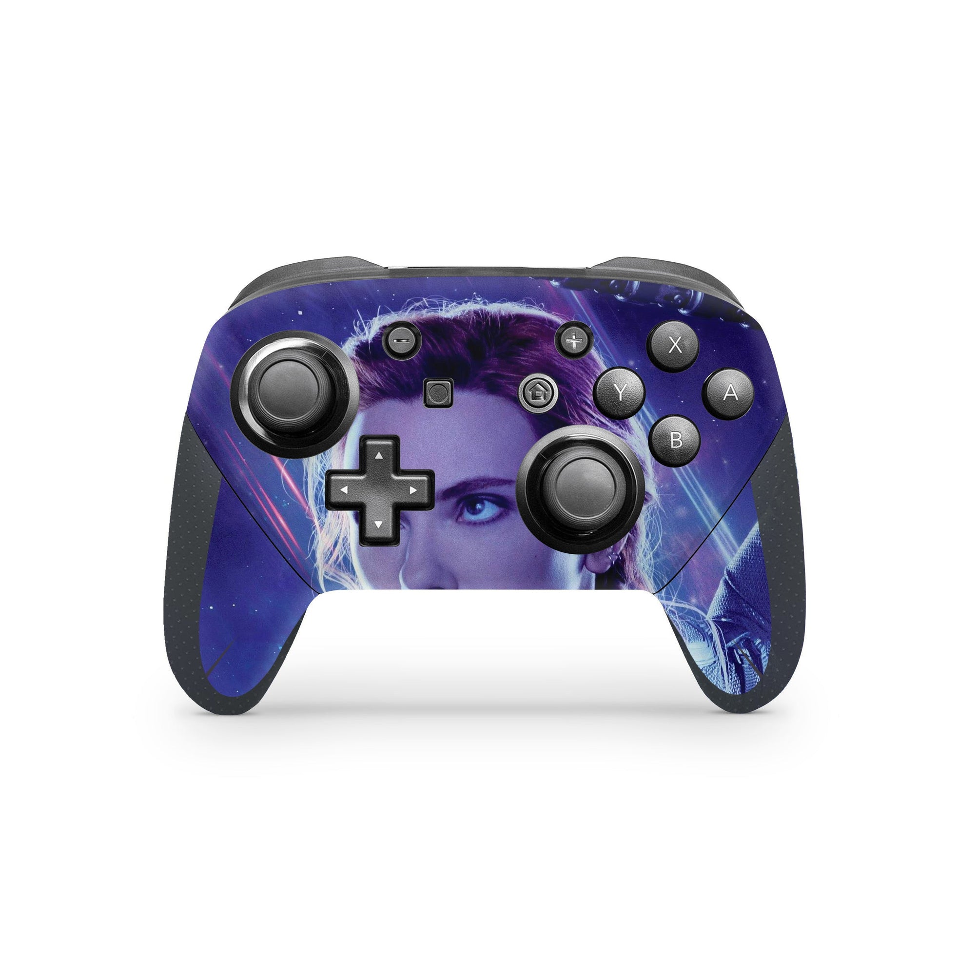 A video game skin featuring a Crimson Shadow 5 design for the Nintendo Switch Pro Controller.