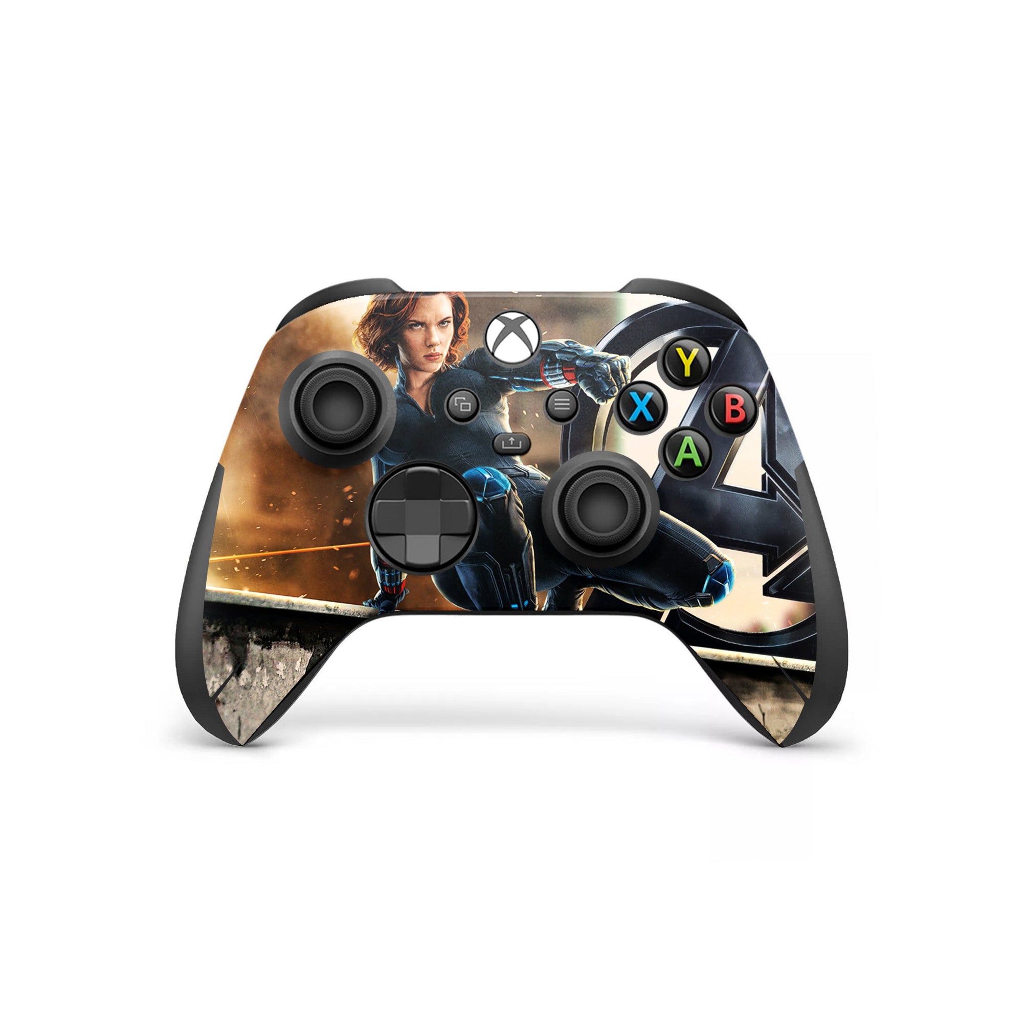 A video game skin featuring a Crimson Shadow 7 design for the Xbox Series Wireless Controller.