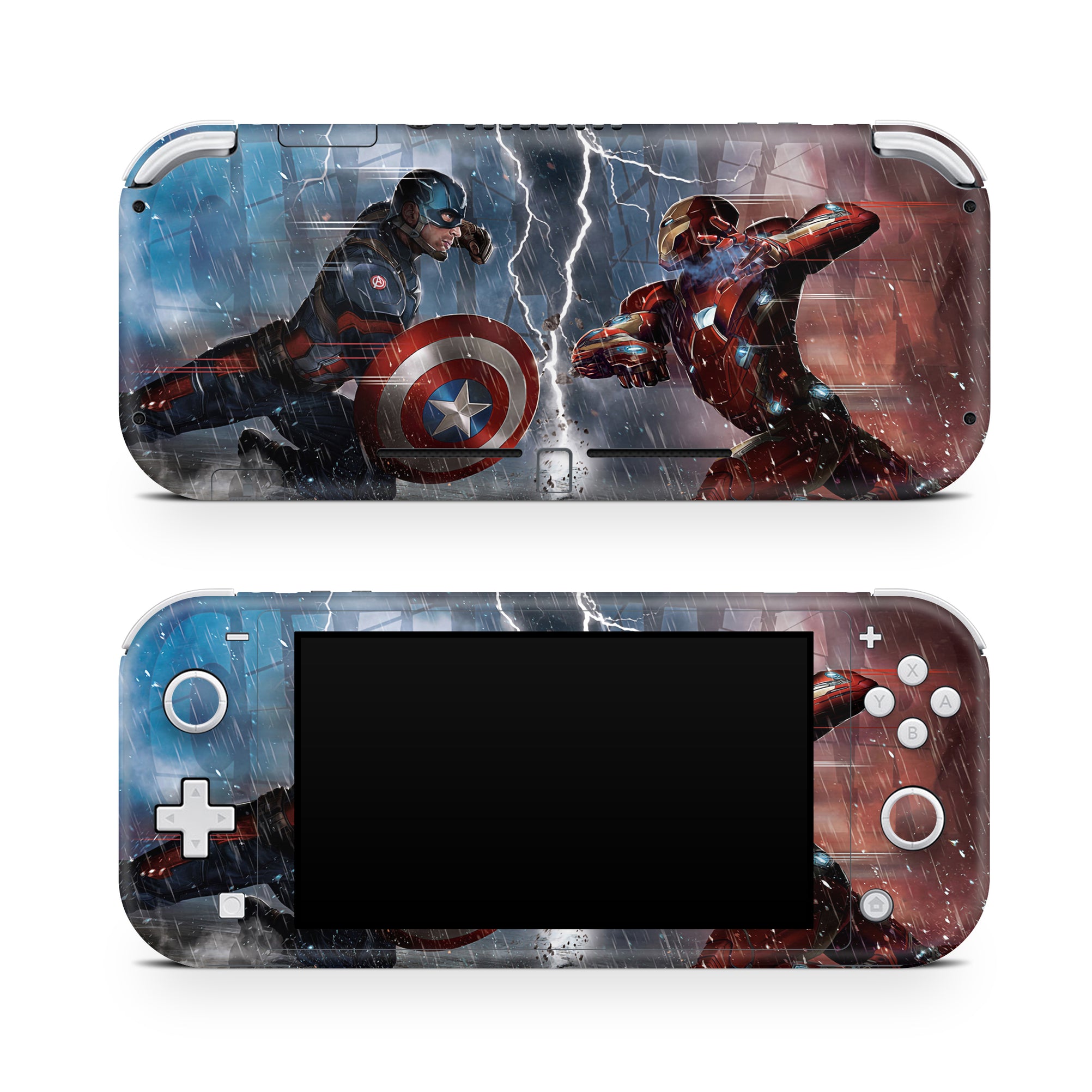 A video game skin featuring a Shield Bearer 1 design for the Nintendo Switch Lite.