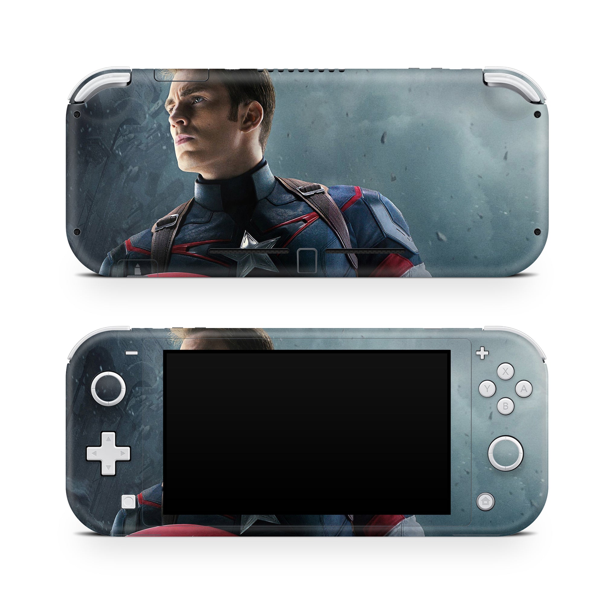 A video game skin featuring a Shield Bearer 2 design for the Nintendo Switch Lite.