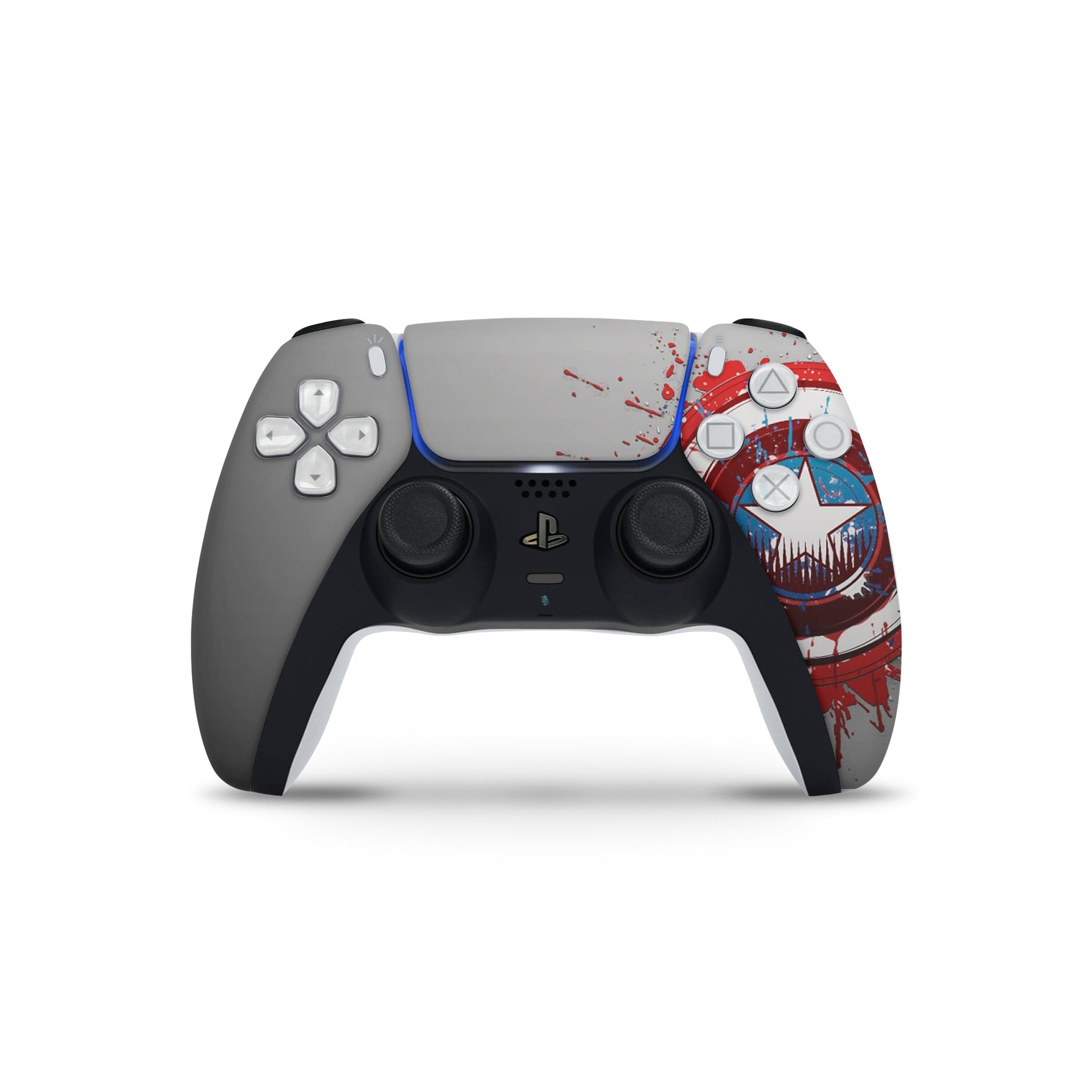 A video game skin featuring a Shield Bearer 4 design for the PS5 Controller.