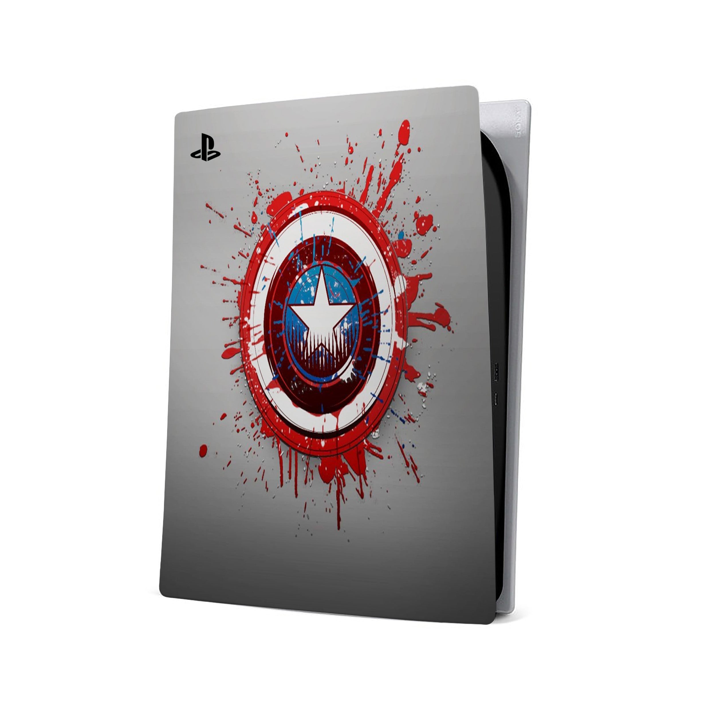 A video game skin featuring a Shield Bearer 4 design for the PS5.