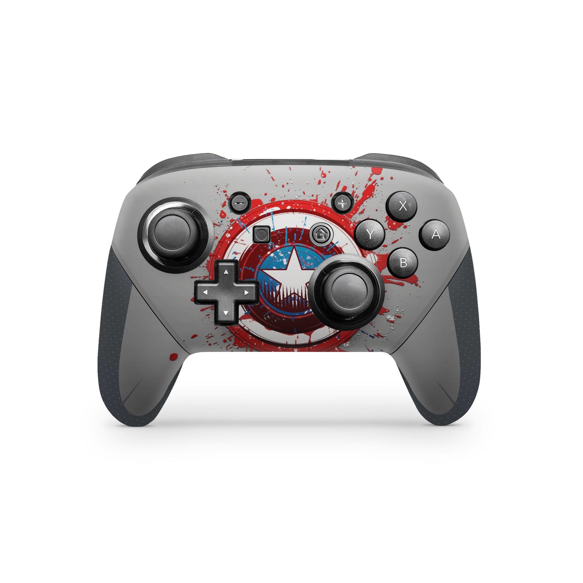 A video game skin featuring a Shield Bearer 4 design for the Nintendo Switch Pro Controller.