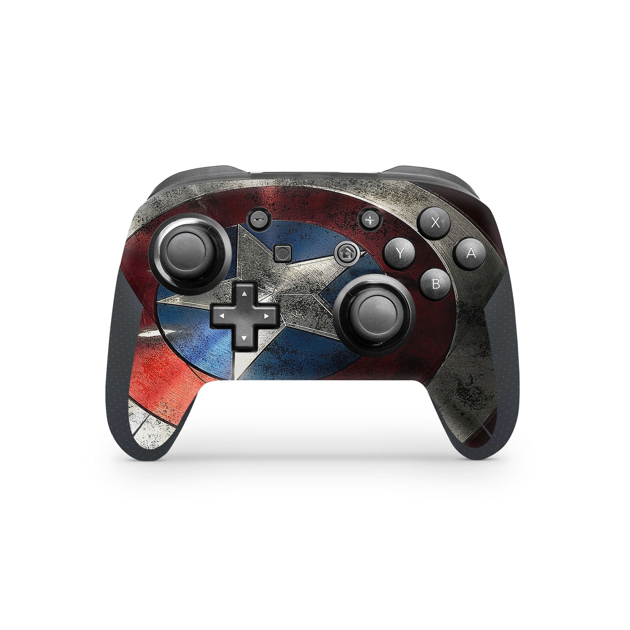 A video game skin featuring a Shield Bearer 6 design for the Nintendo Switch Pro Controller.