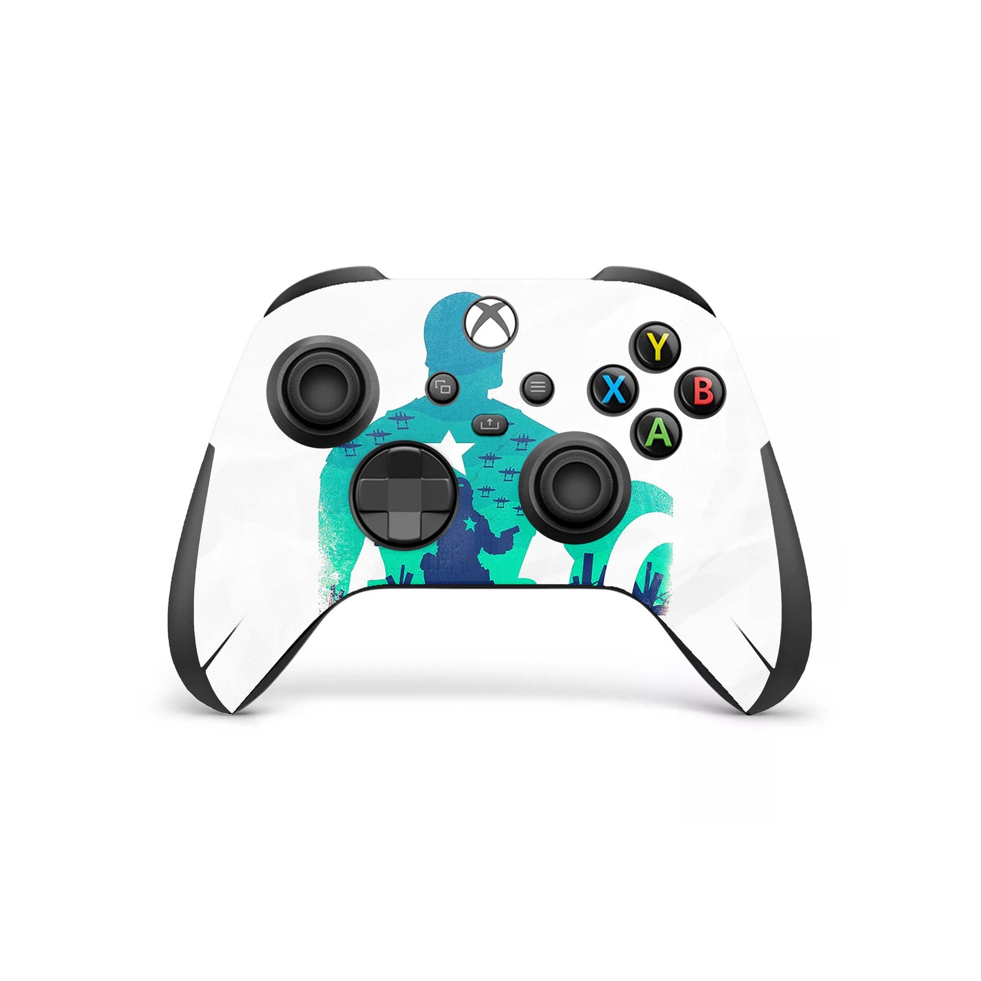 A video game skin featuring a Shield Bearer 7 design for the Xbox Series Wireless Controller.