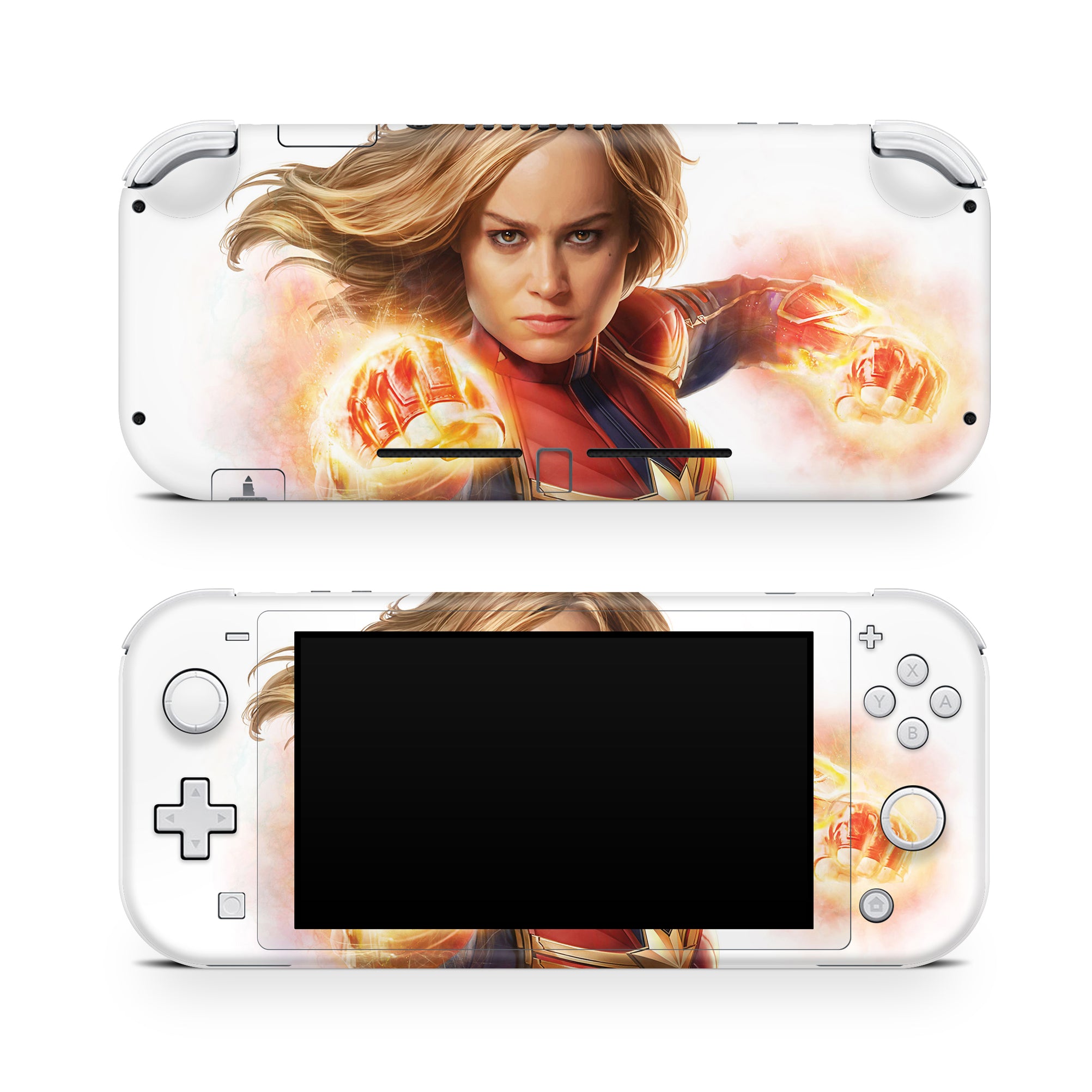 A video game skin featuring a Cosmic Protector 1 design for the Nintendo Switch Lite.