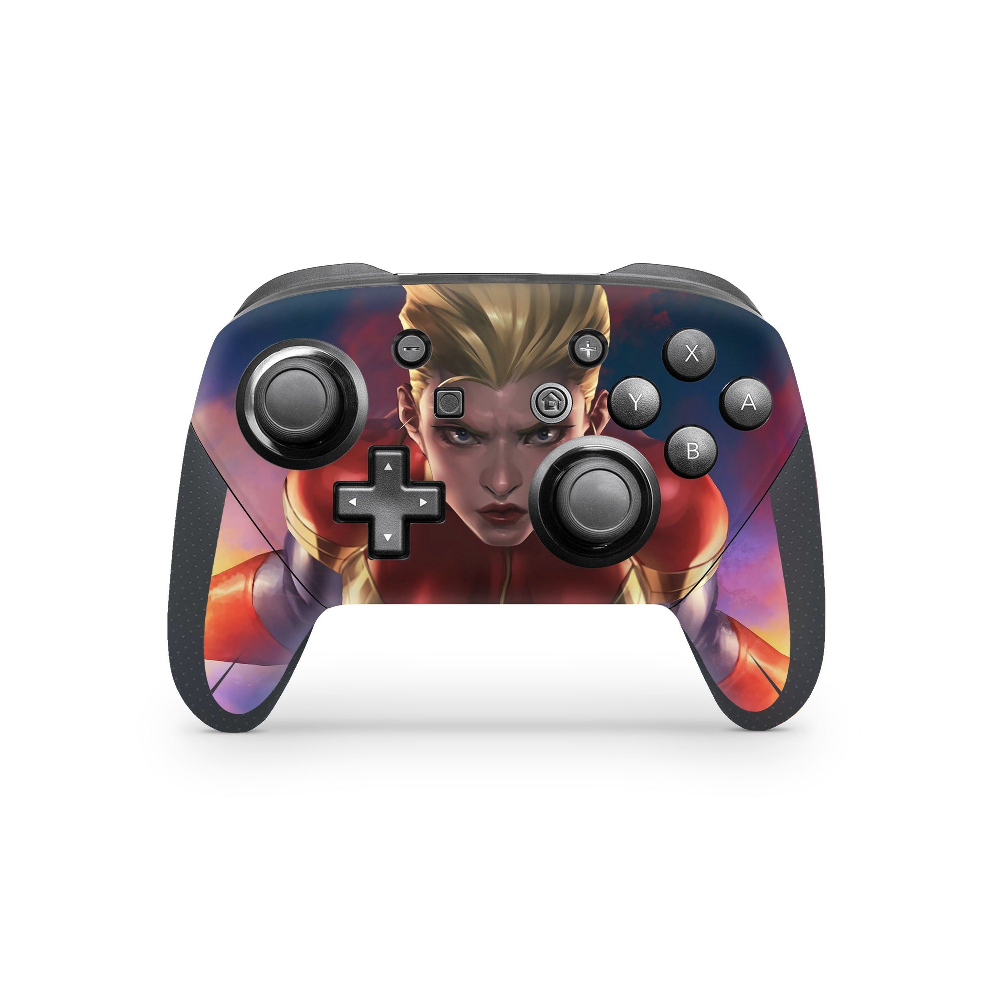 A video game skin featuring a Cosmic Protector 2 design for the Nintendo Switch Pro Controller.