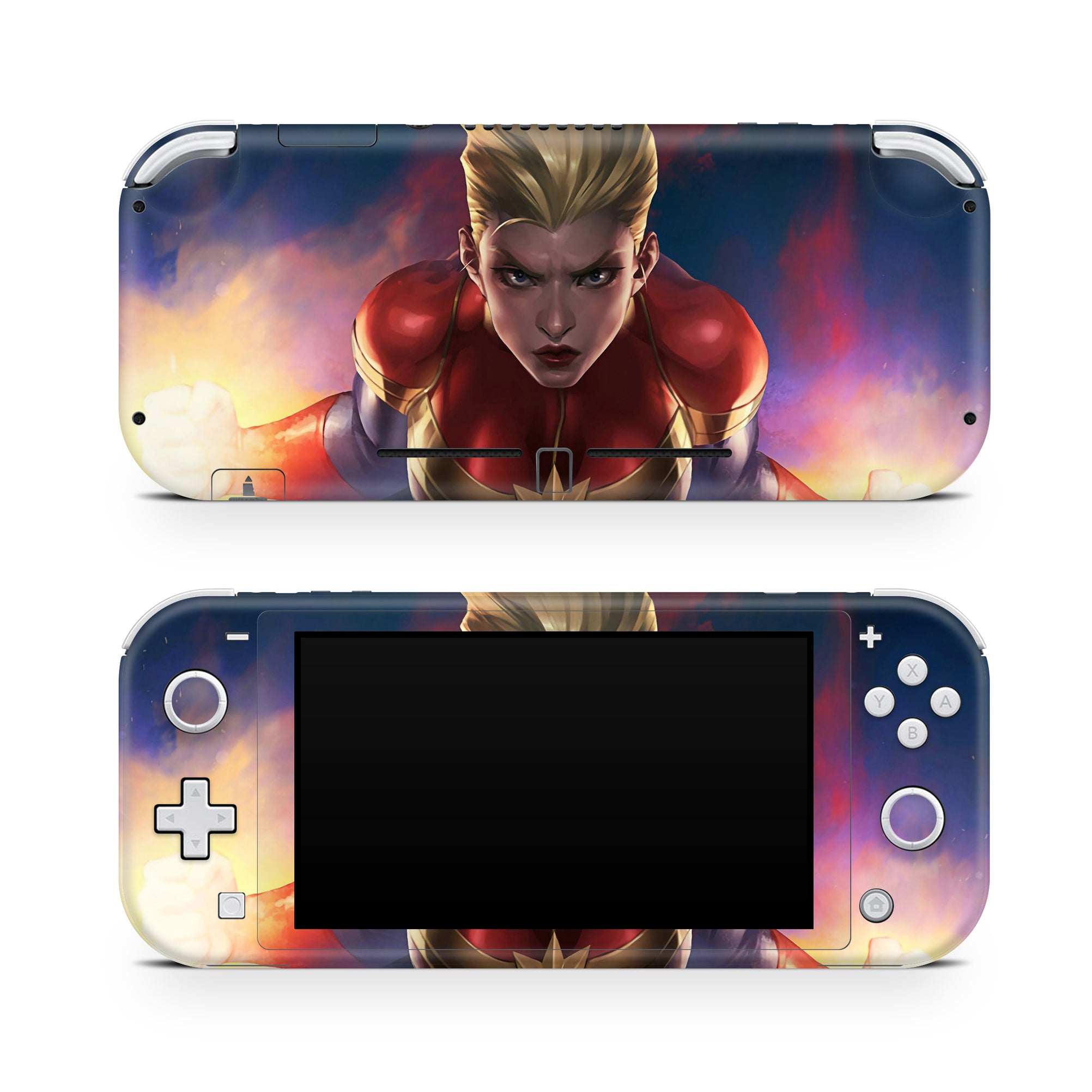 A video game skin featuring a Cosmic Protector 2 design for the Nintendo Switch Lite.