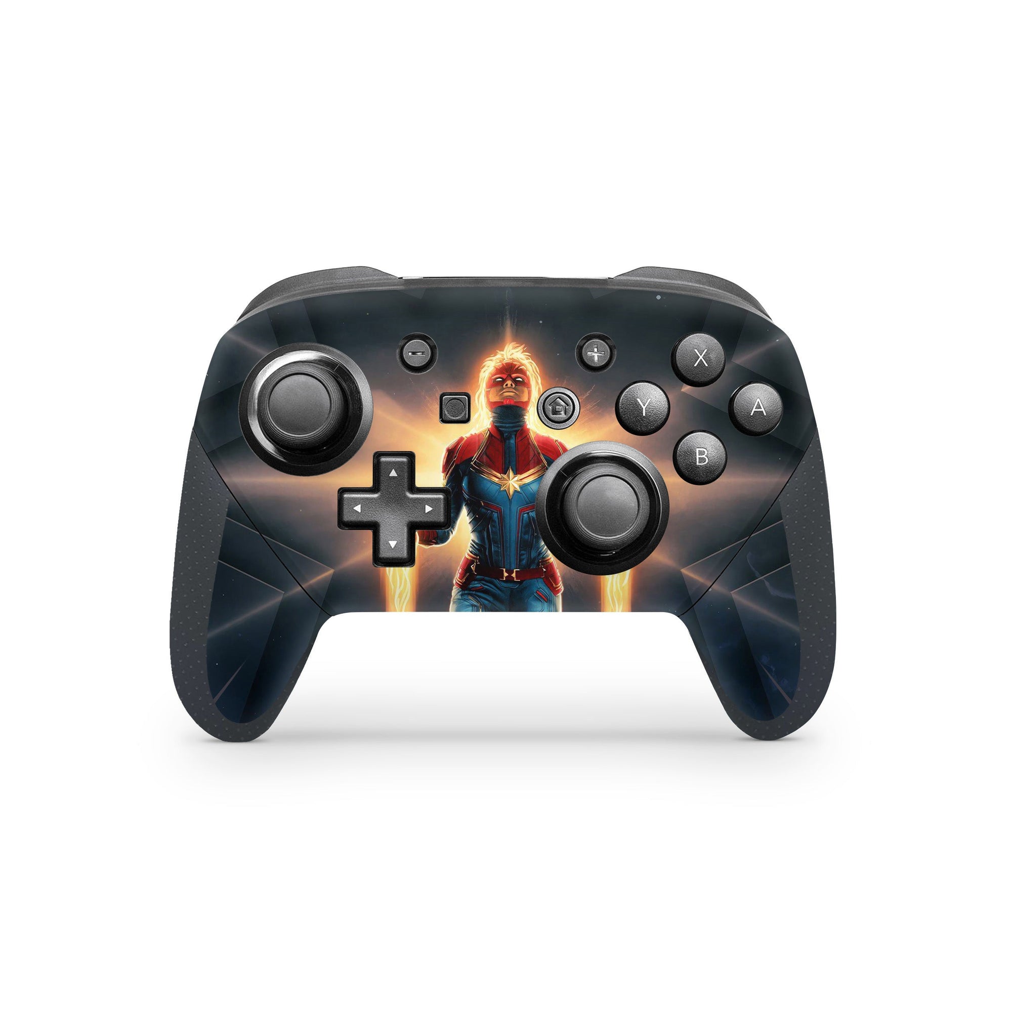 A video game skin featuring a Cosmic Protector 4 design for the Nintendo Switch Pro Controller.