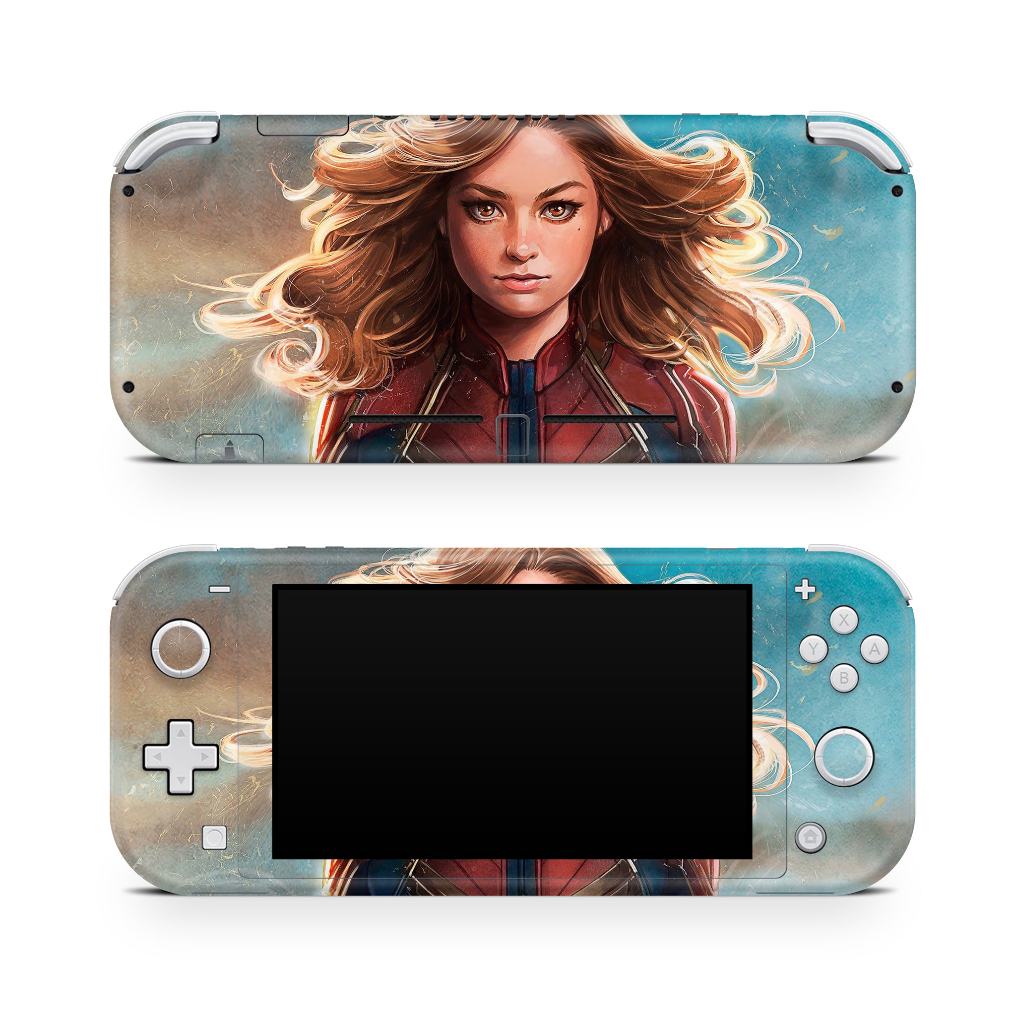 A video game skin featuring a Cosmic Protector 5 design for the Nintendo Switch Lite.