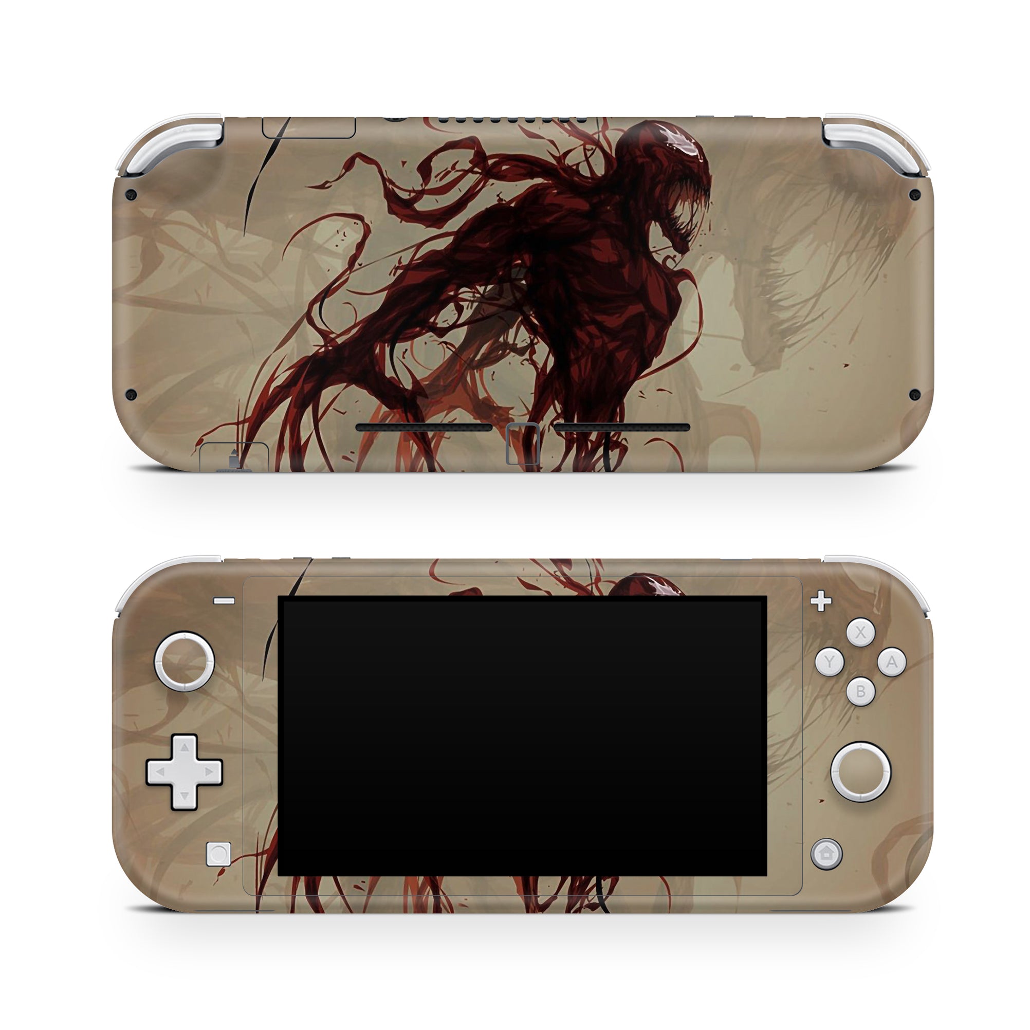 A video game skin featuring a Shadow Parasite Slayer 5 design for the Nintendo Switch Lite.