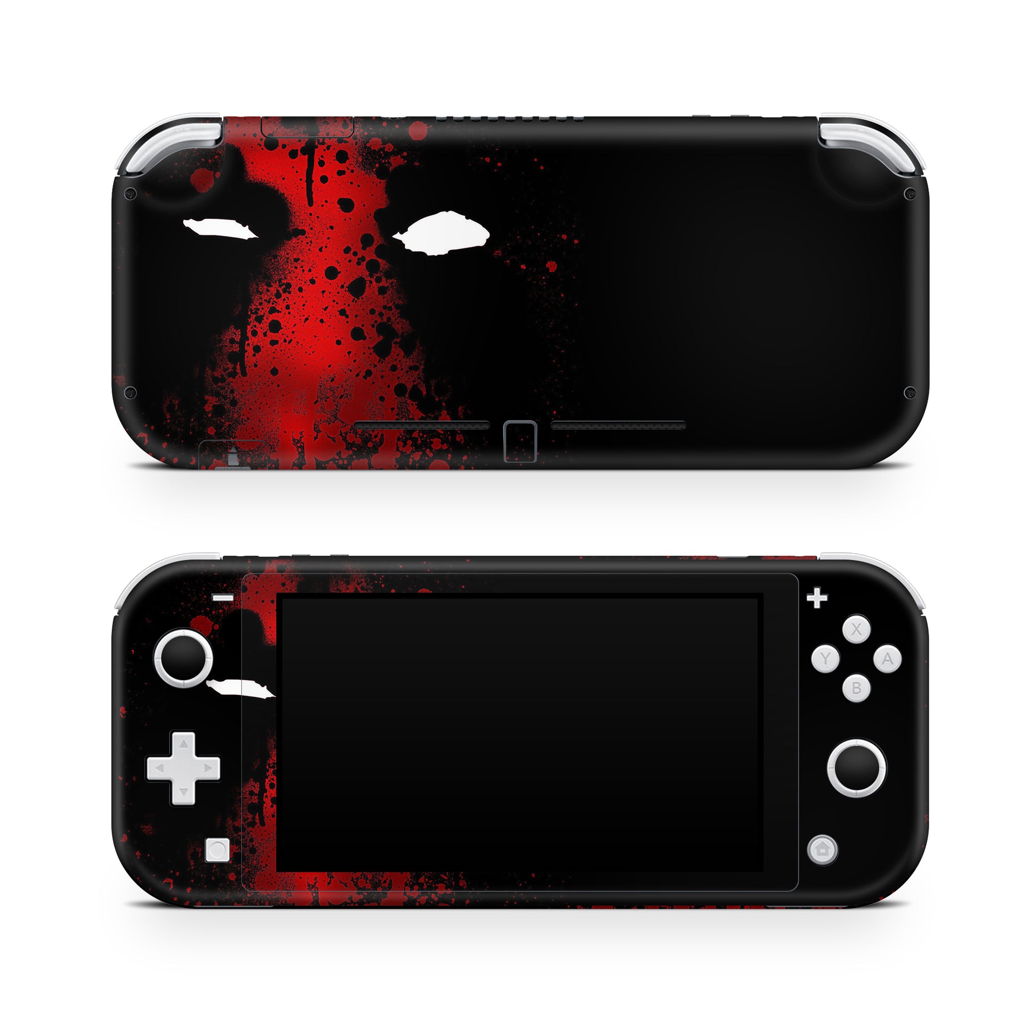 A video game skin featuring a Wisecracking Mercenary 5 design for the Nintendo Switch Lite.