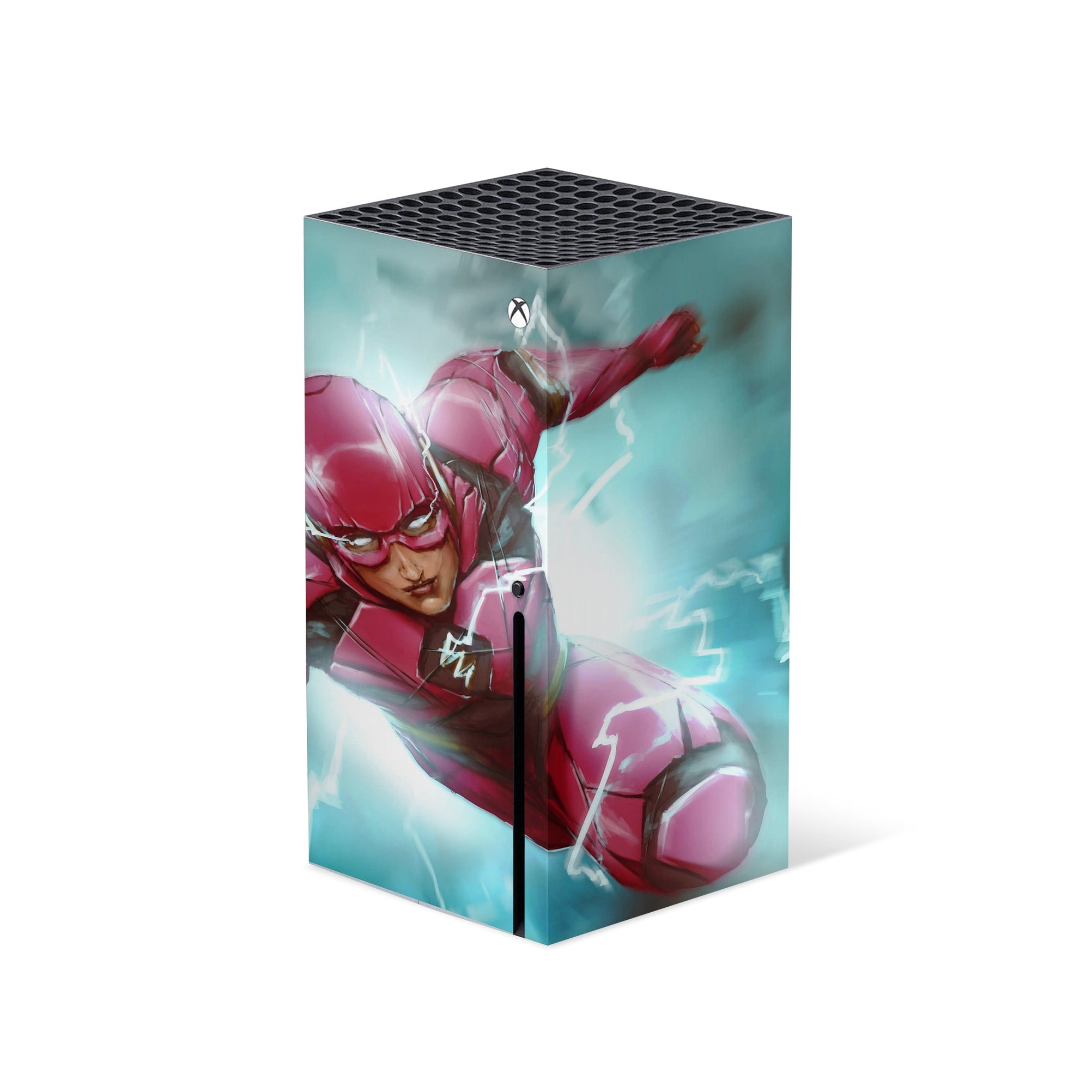 A video game skin featuring a Red Velocity 1 design for the Xbox Series X.