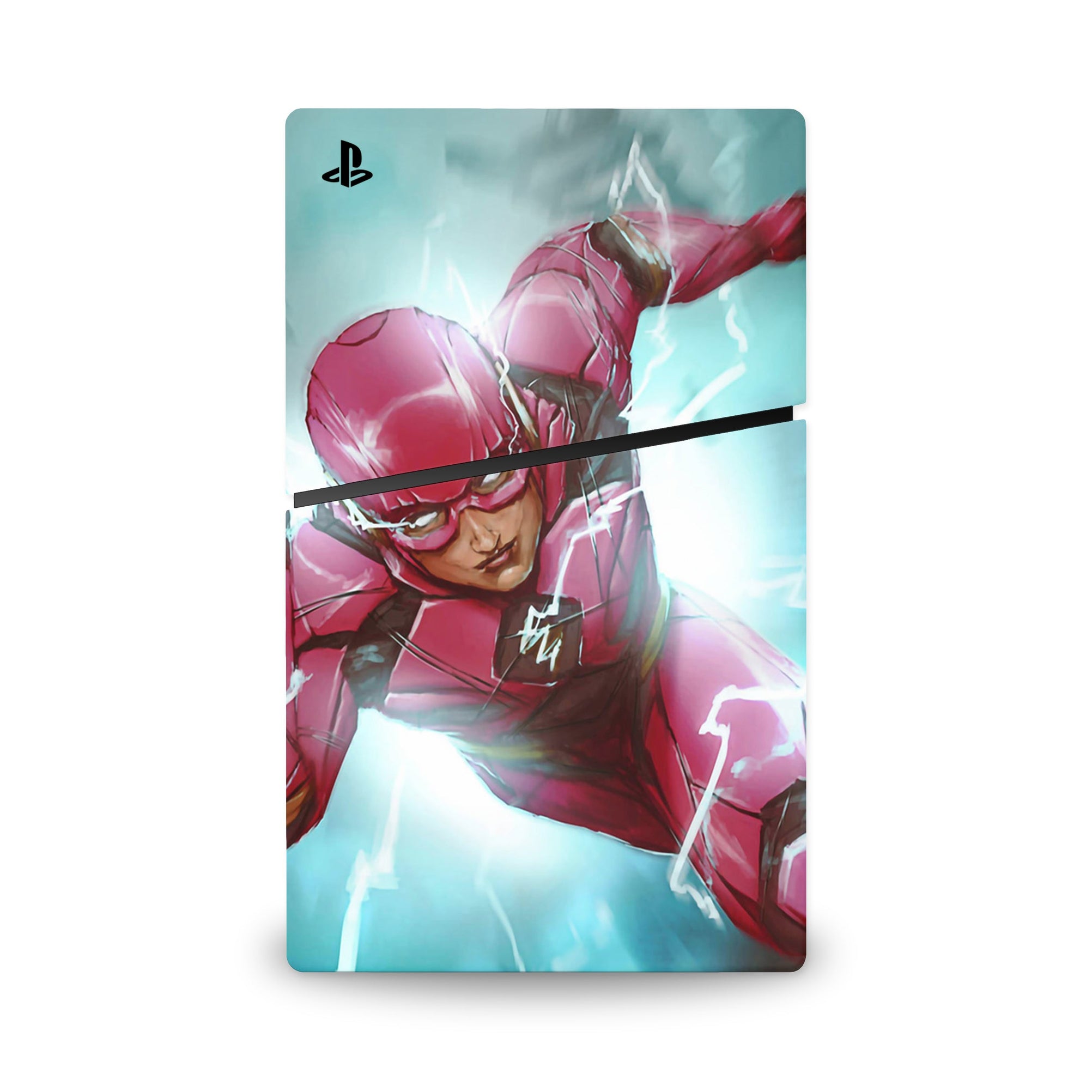 A video game skin featuring a Red Velocity 1 design for the PS5 Slim Digital.