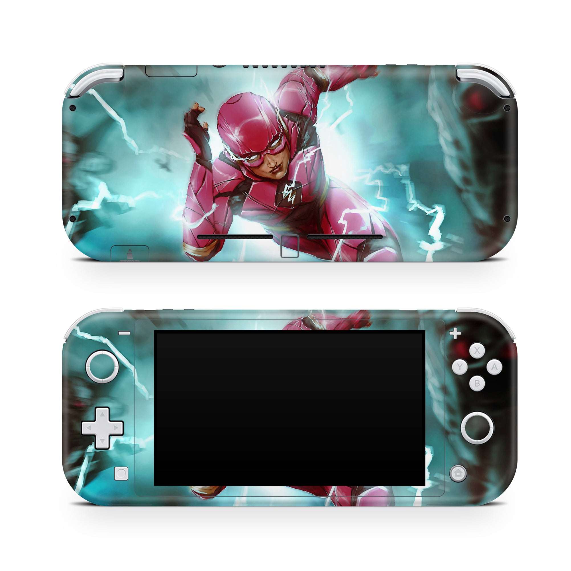 A video game skin featuring a Red Velocity 1 design for the Nintendo Switch Lite.