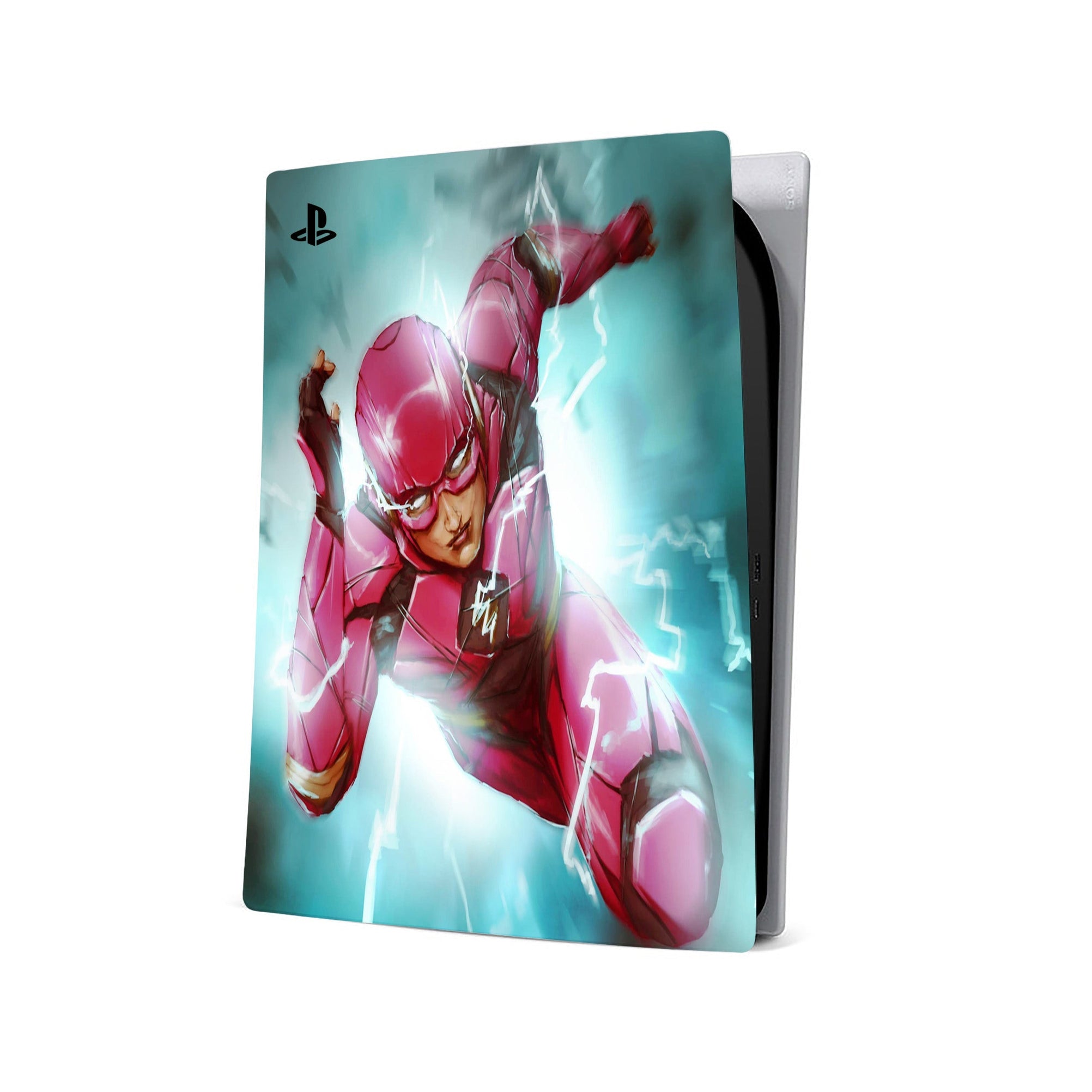 A video game skin featuring a Red Velocity 1 design for the PS5.