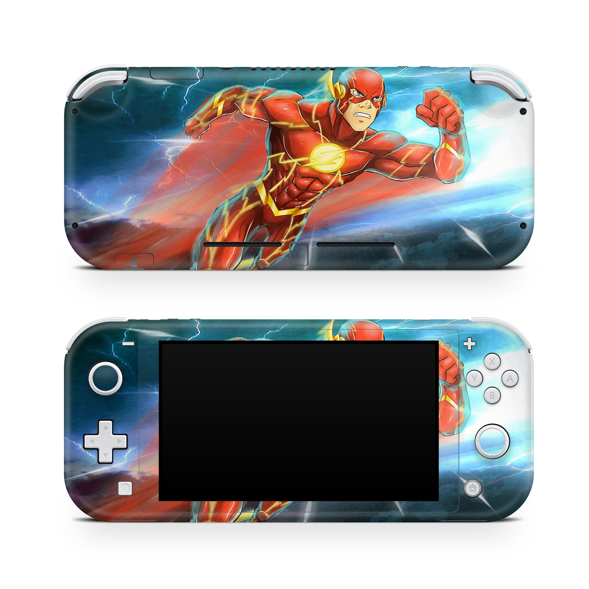 A video game skin featuring a Red Velocity 2 design for the Nintendo Switch Lite.