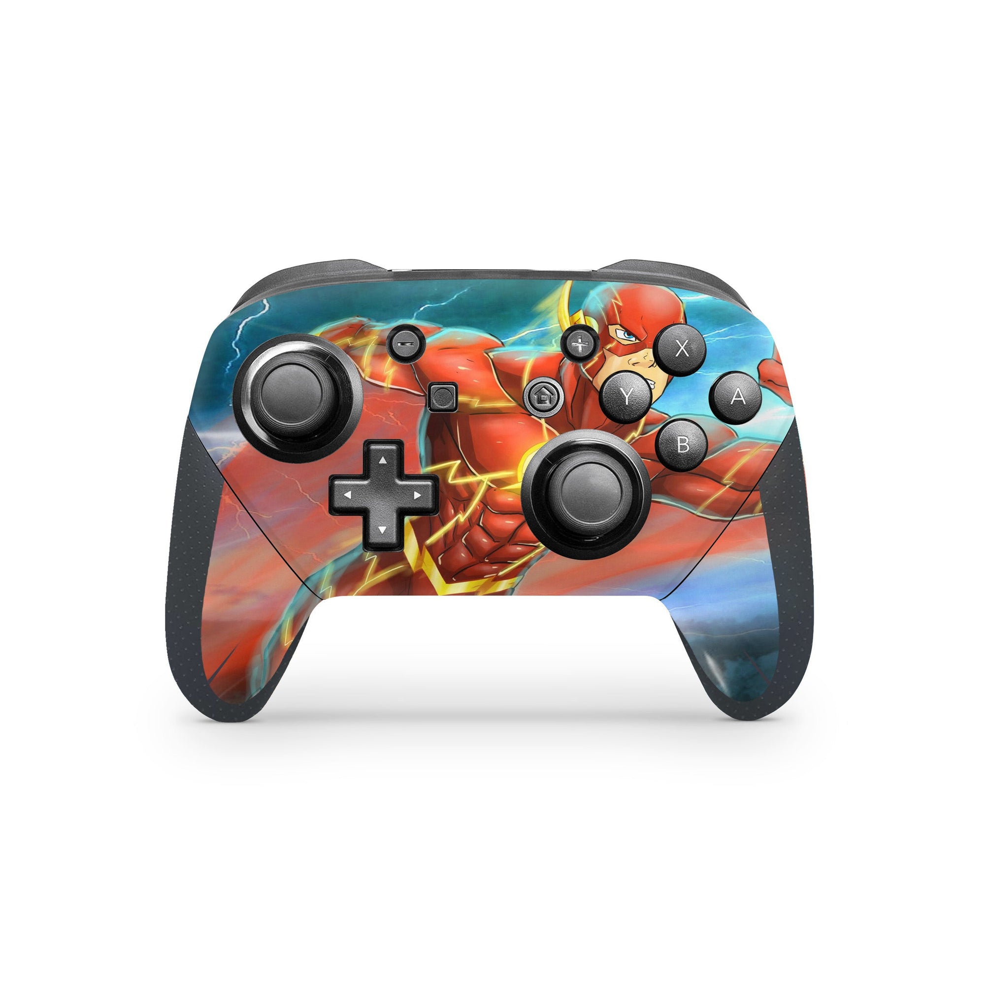 A video game skin featuring a Red Velocity 2 design for the Nintendo Switch Pro Controller.