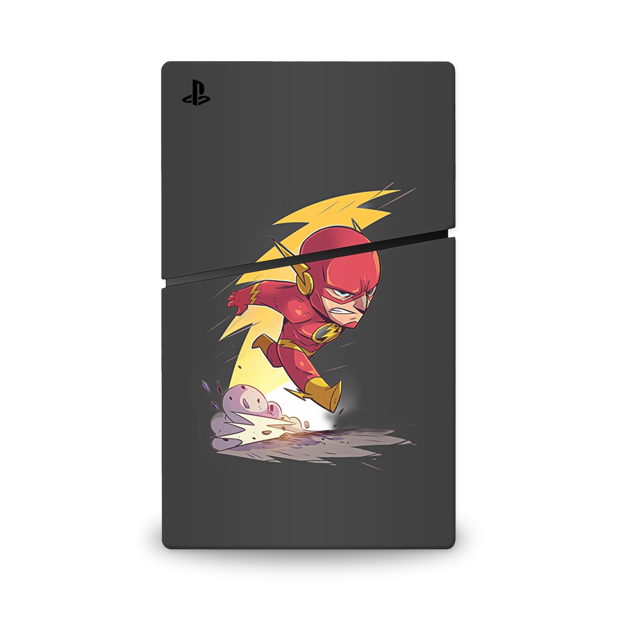 A video game skin featuring a Red Velocity 3 design for the PS5 Slim Digital.